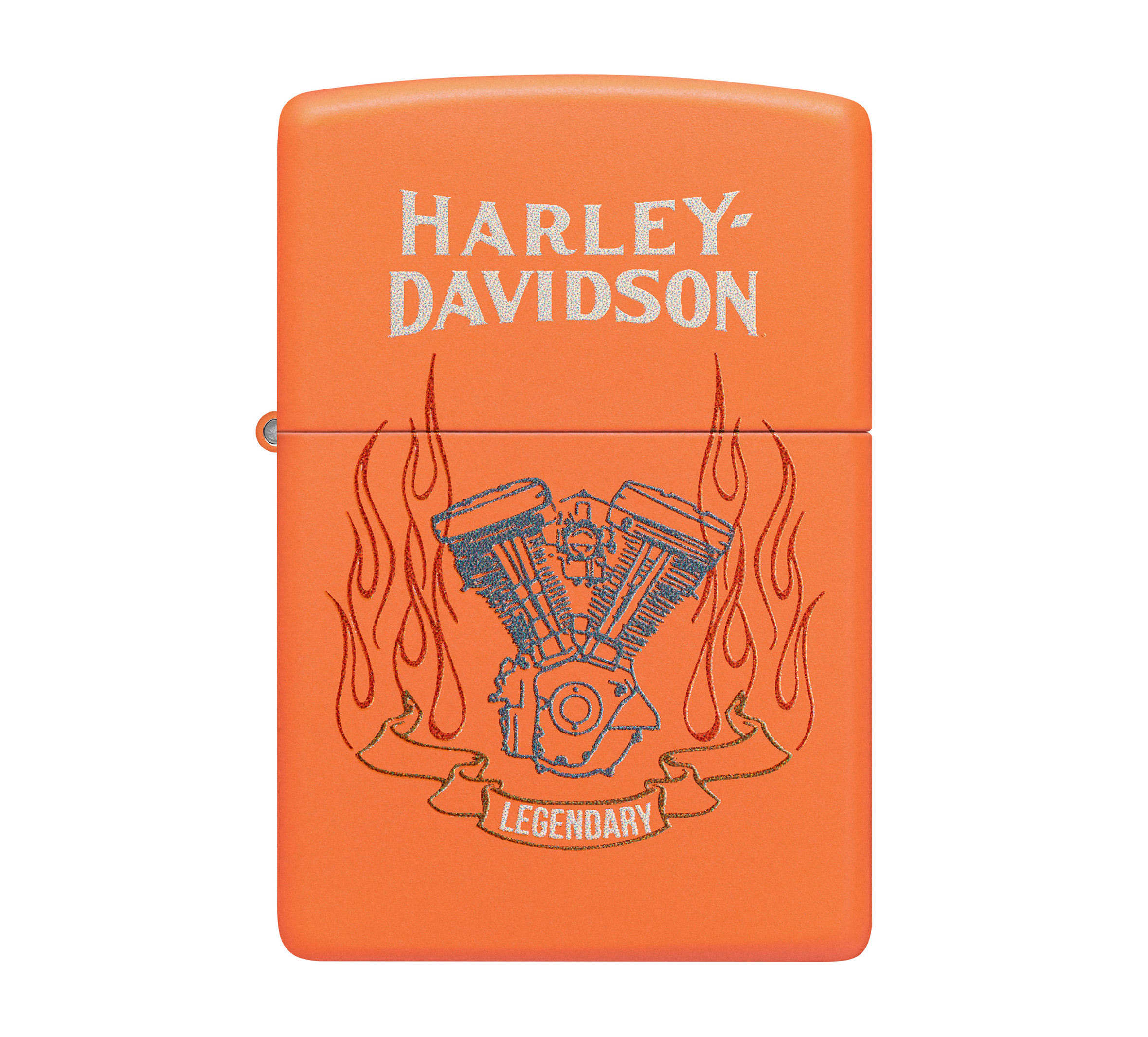 Zippo Harley-Davidson Legendary Design Orange Matte Windproof Lighter