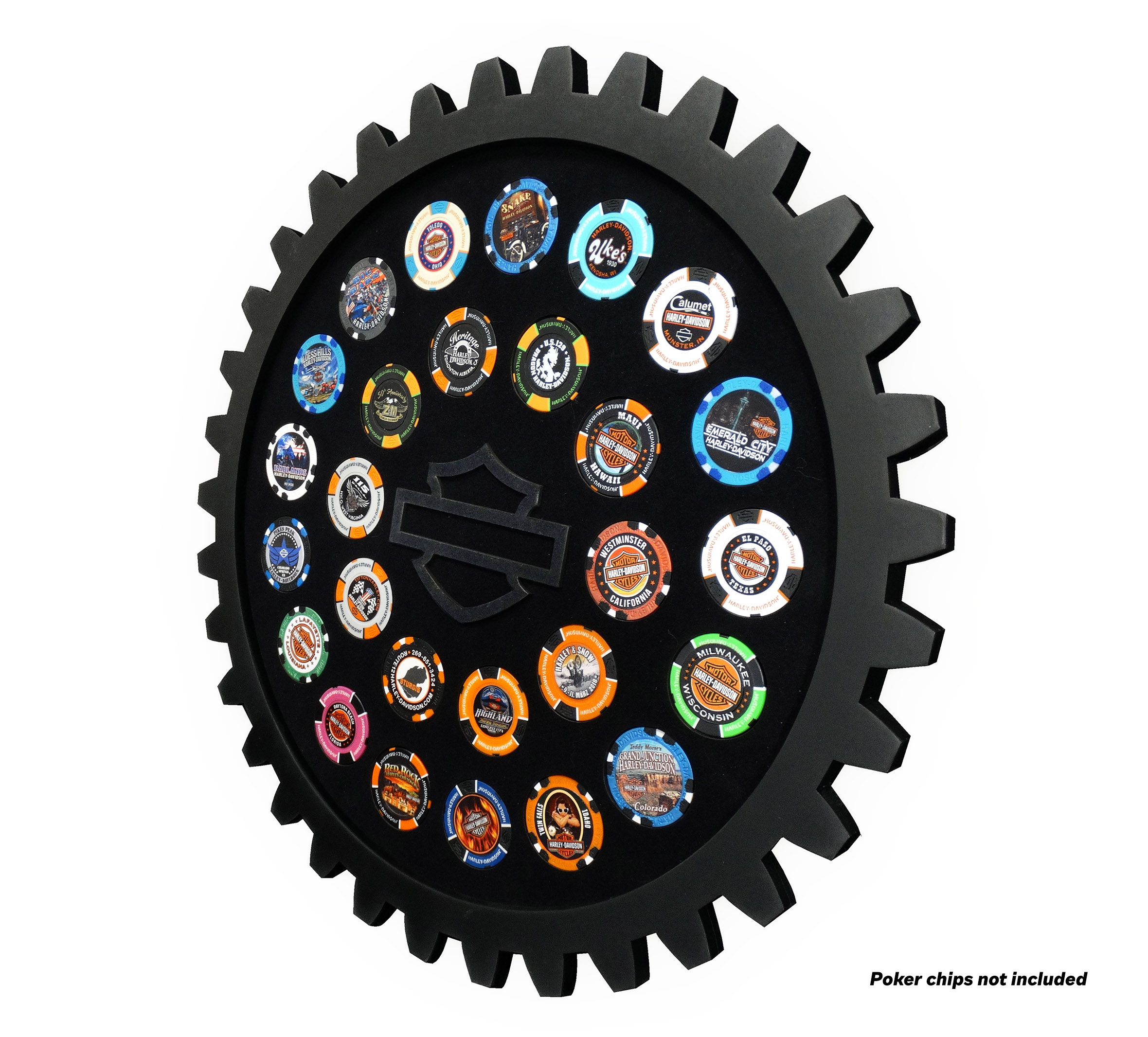 H-D Sprocket Magnetic Poker Chip Frame