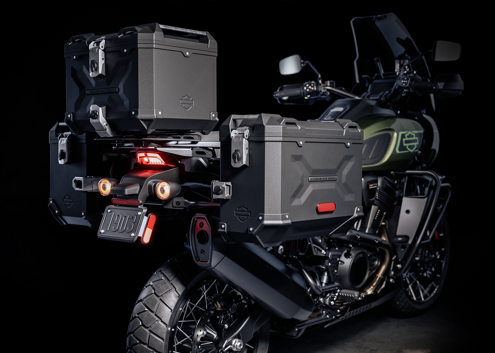 2026 Pan America 1250 Limited Aluminum Luggage Beauty shot