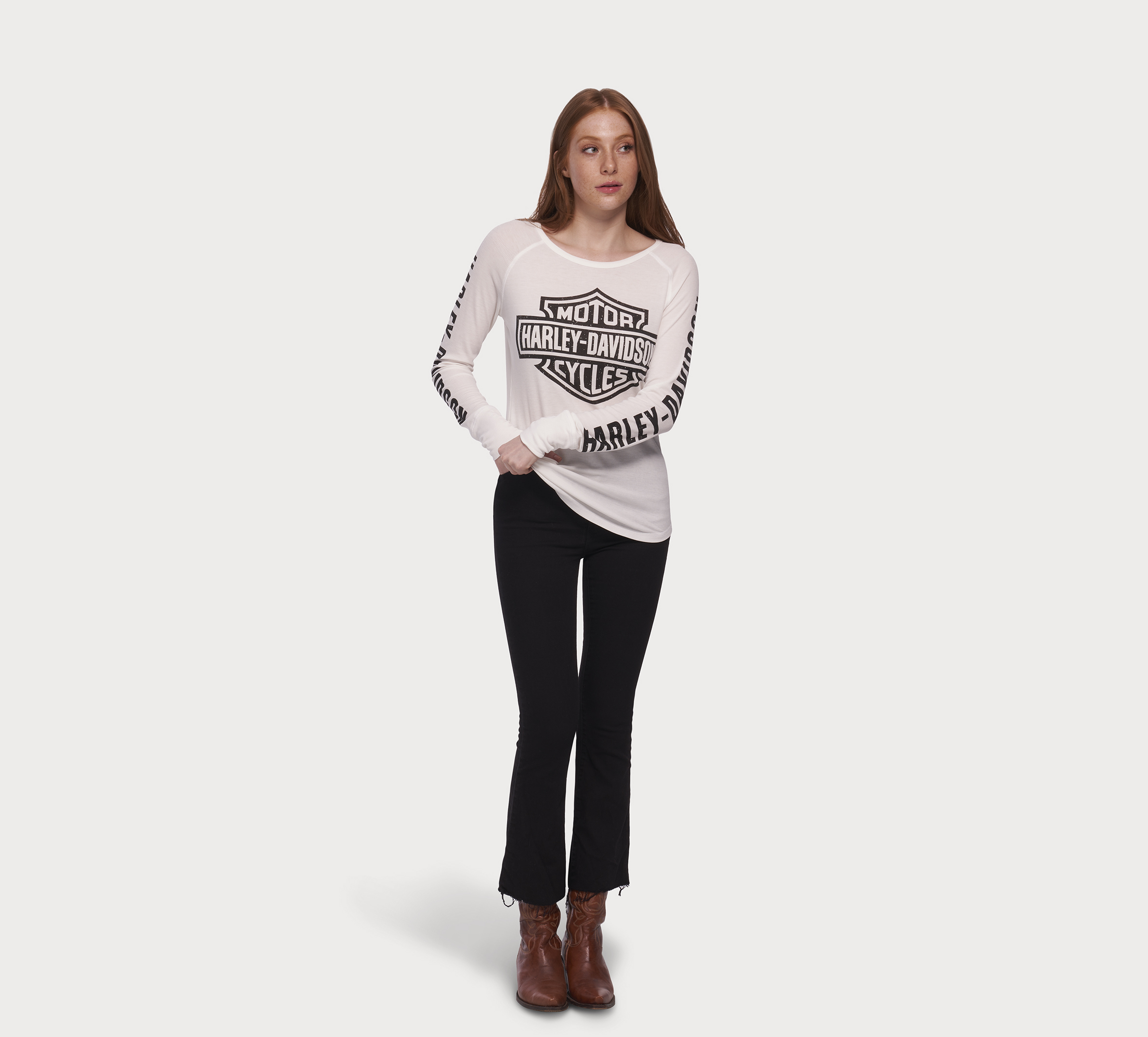Women's Authentic Bar & Shield Rib-Knit Top