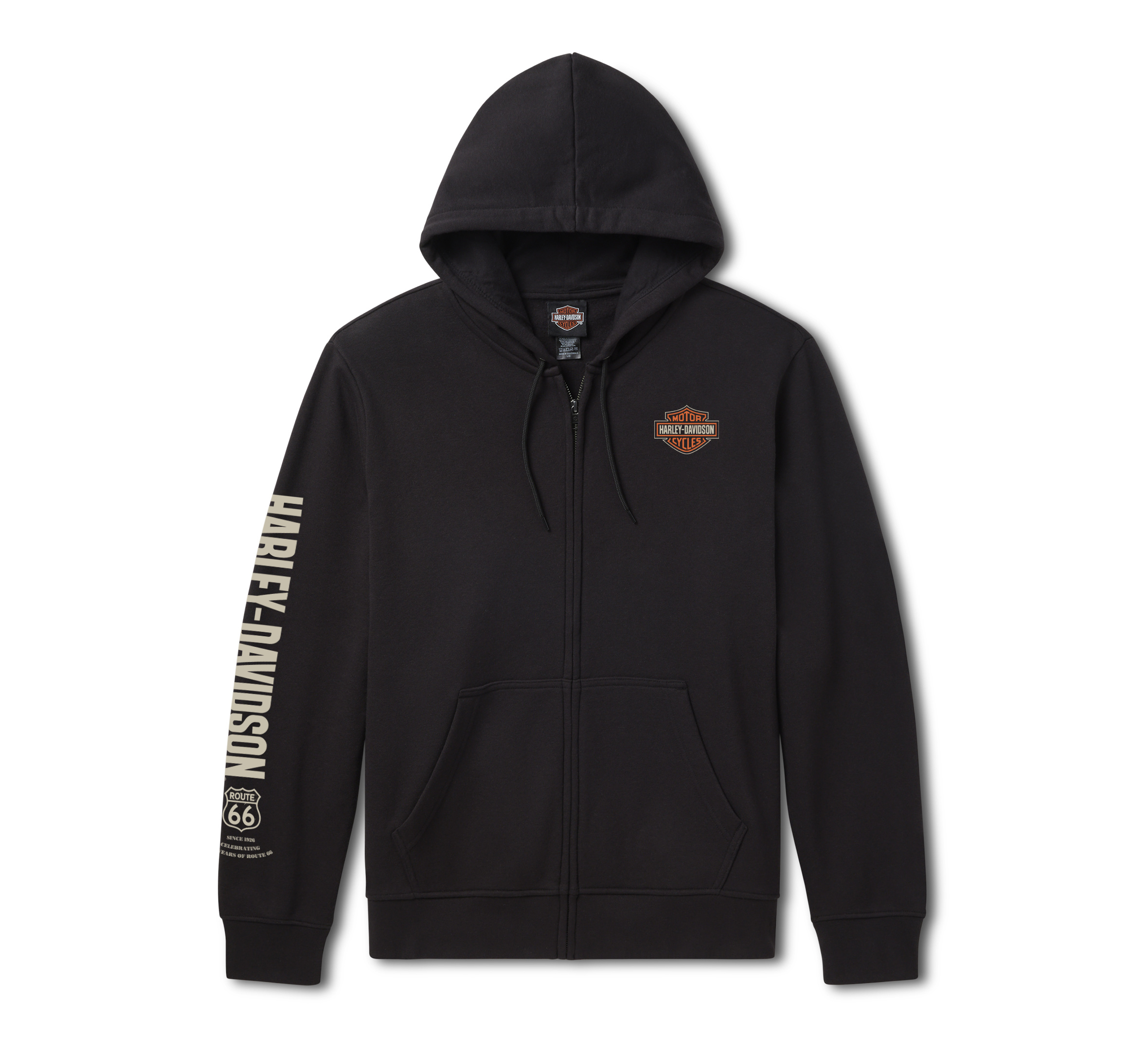 H-D Route 66 Anniversary Full Zip Fleece Hoodie | Harley-Davidson ME
