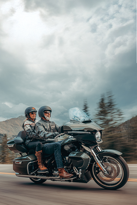 2026 CVO Street Glide Limited Motorcycle Riding Shot