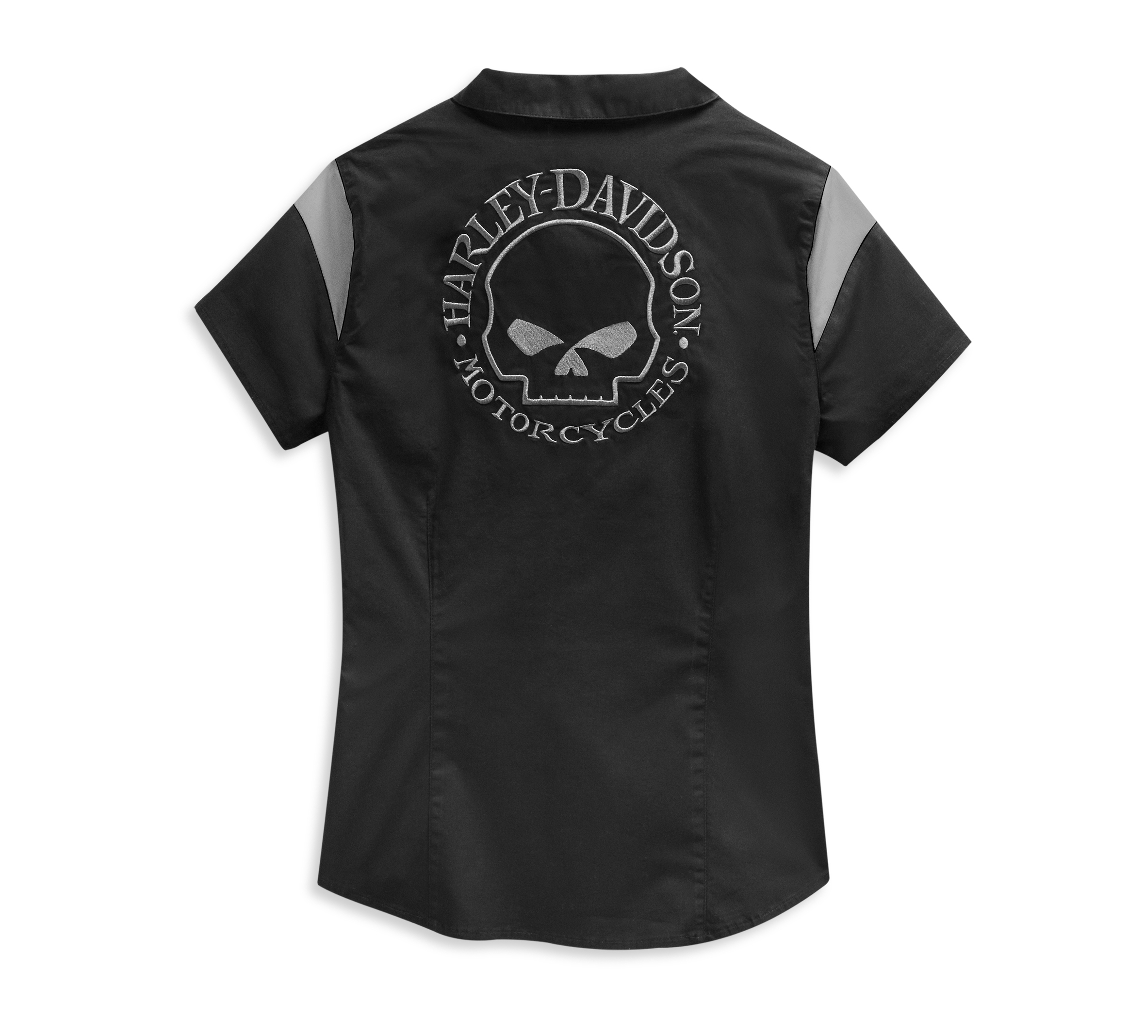 Women's Willie G Skull Logo Zip-Front Shirt