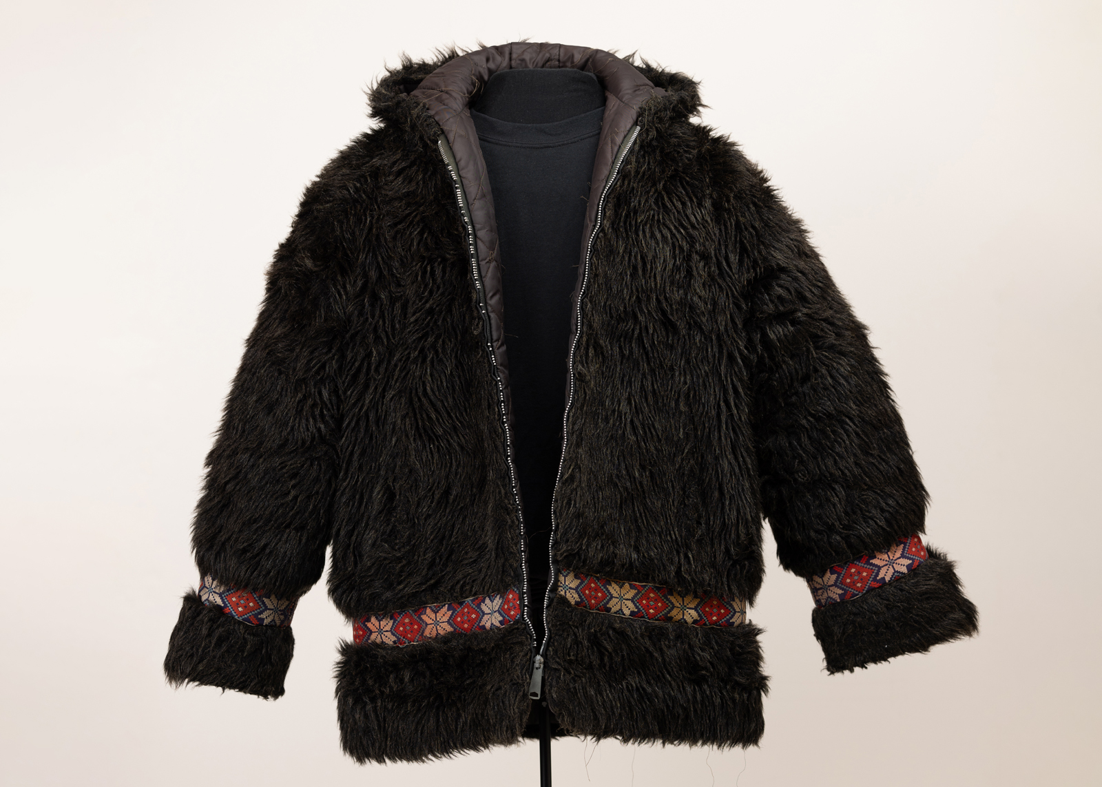 A vintage fur coat on a mannequin