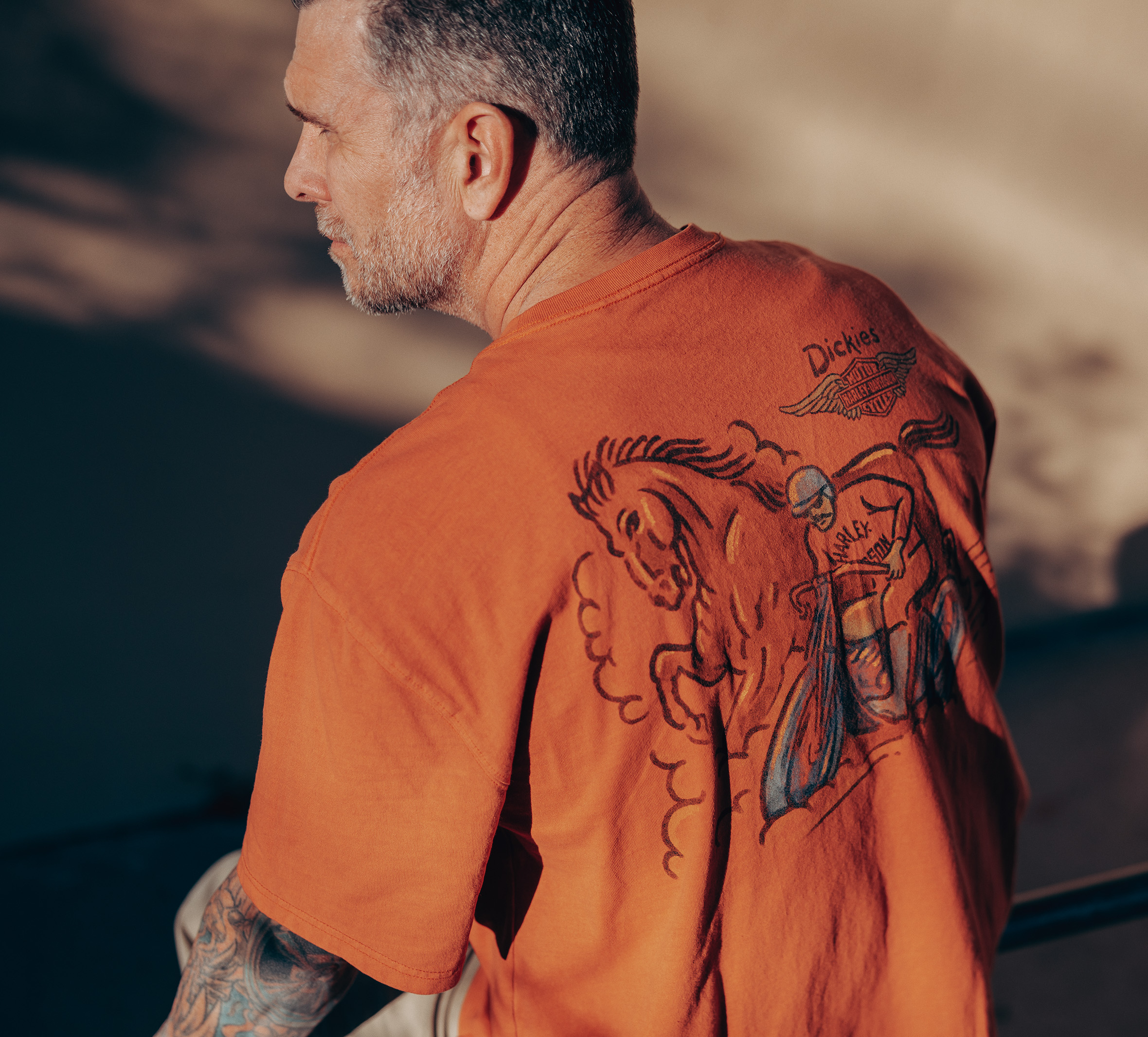 Men's Dickies x H-D Horsepower Heavyweight Pigment Dyed Tee