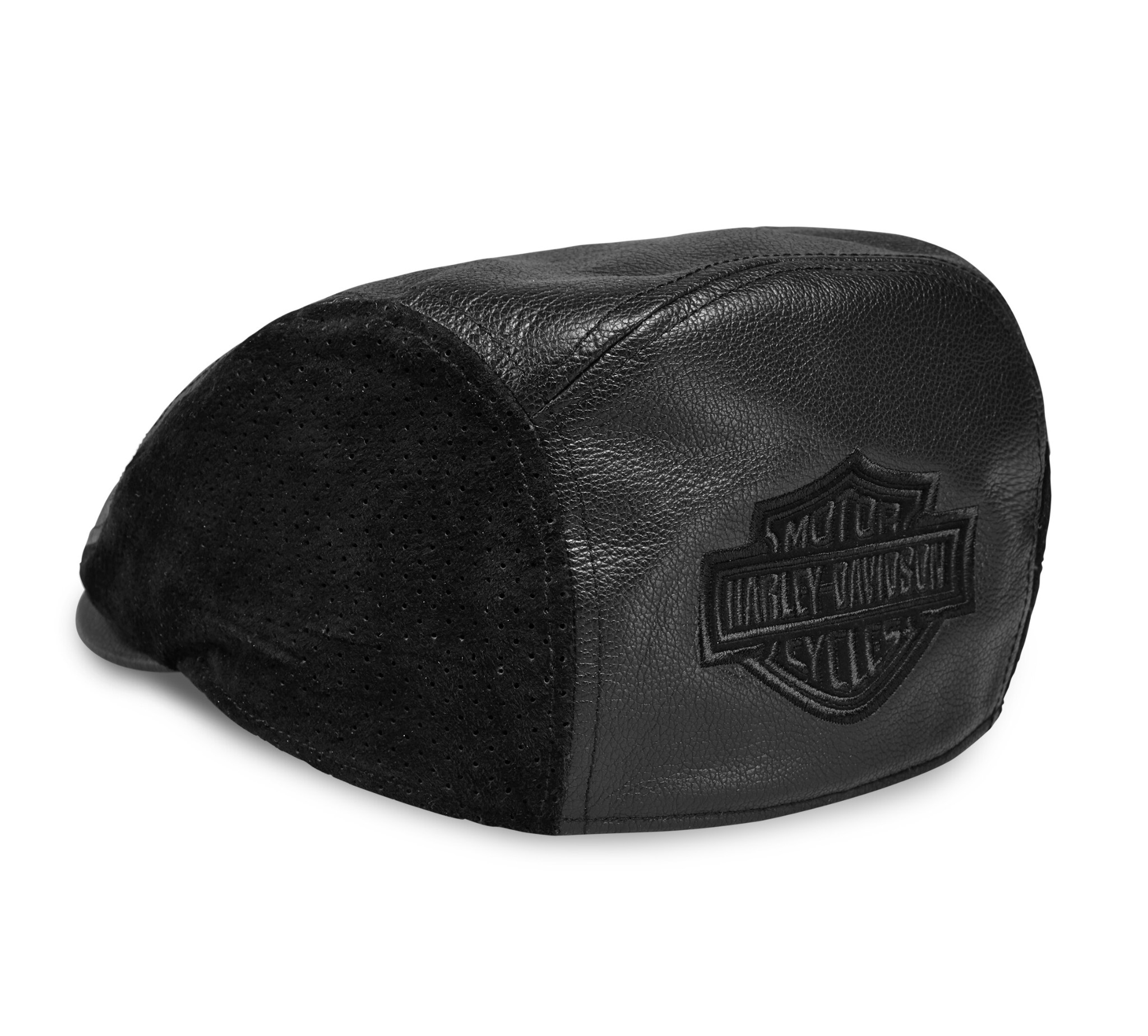 Men's Logo Leather Fitted Ivy Cap