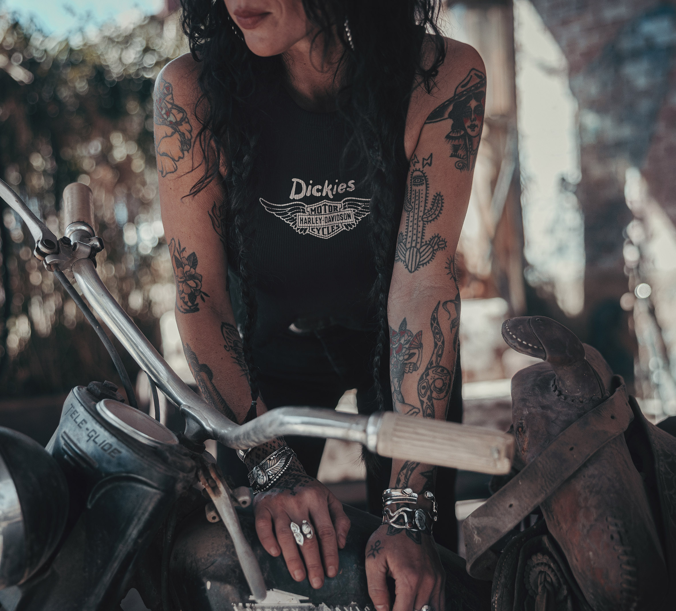 Women's Dickies x H-D Winged Bar & Shield Ribbed Tank