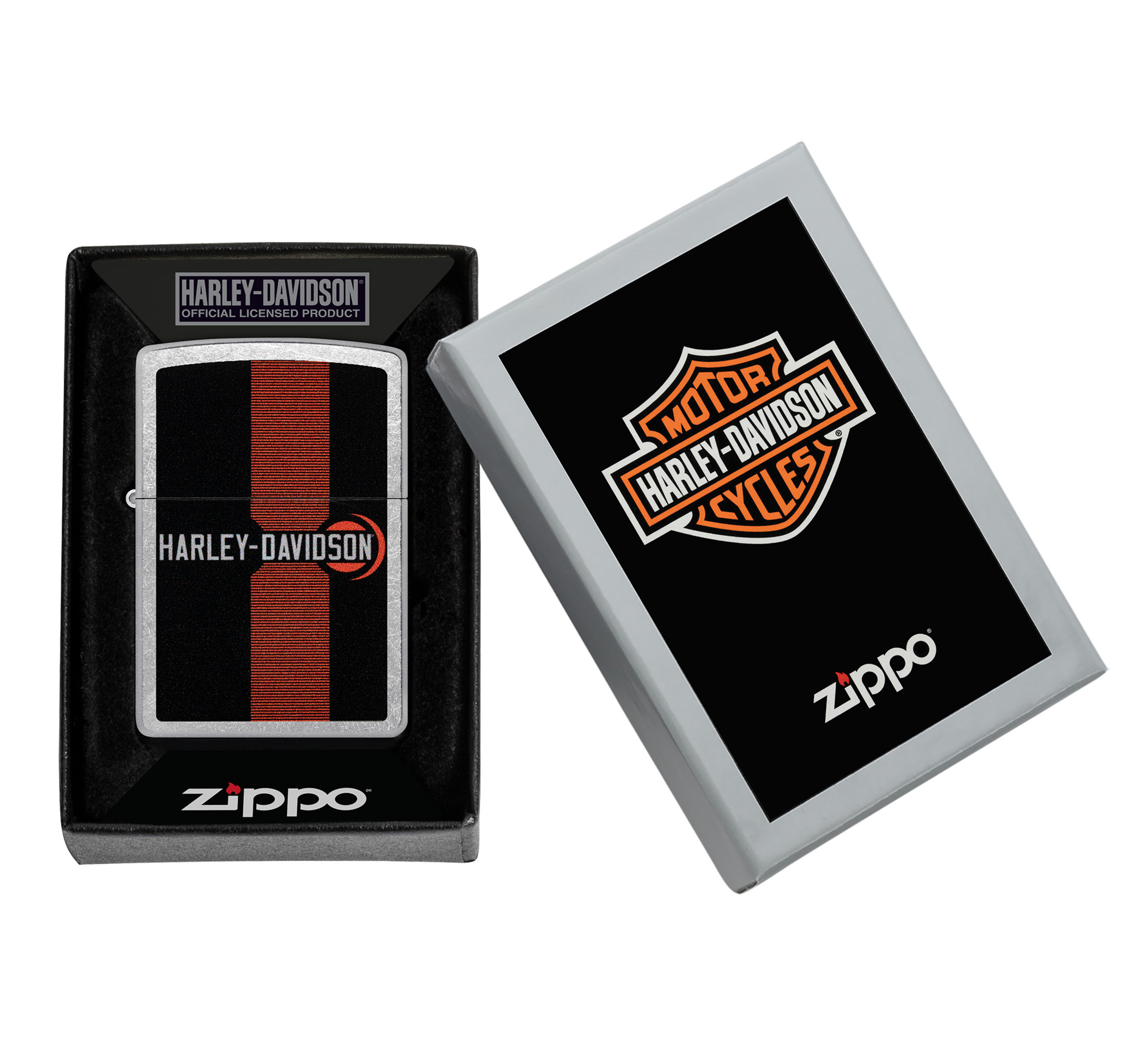 Harley-Davidson Racing Stripes Design Street Chrome Windproof Lighter