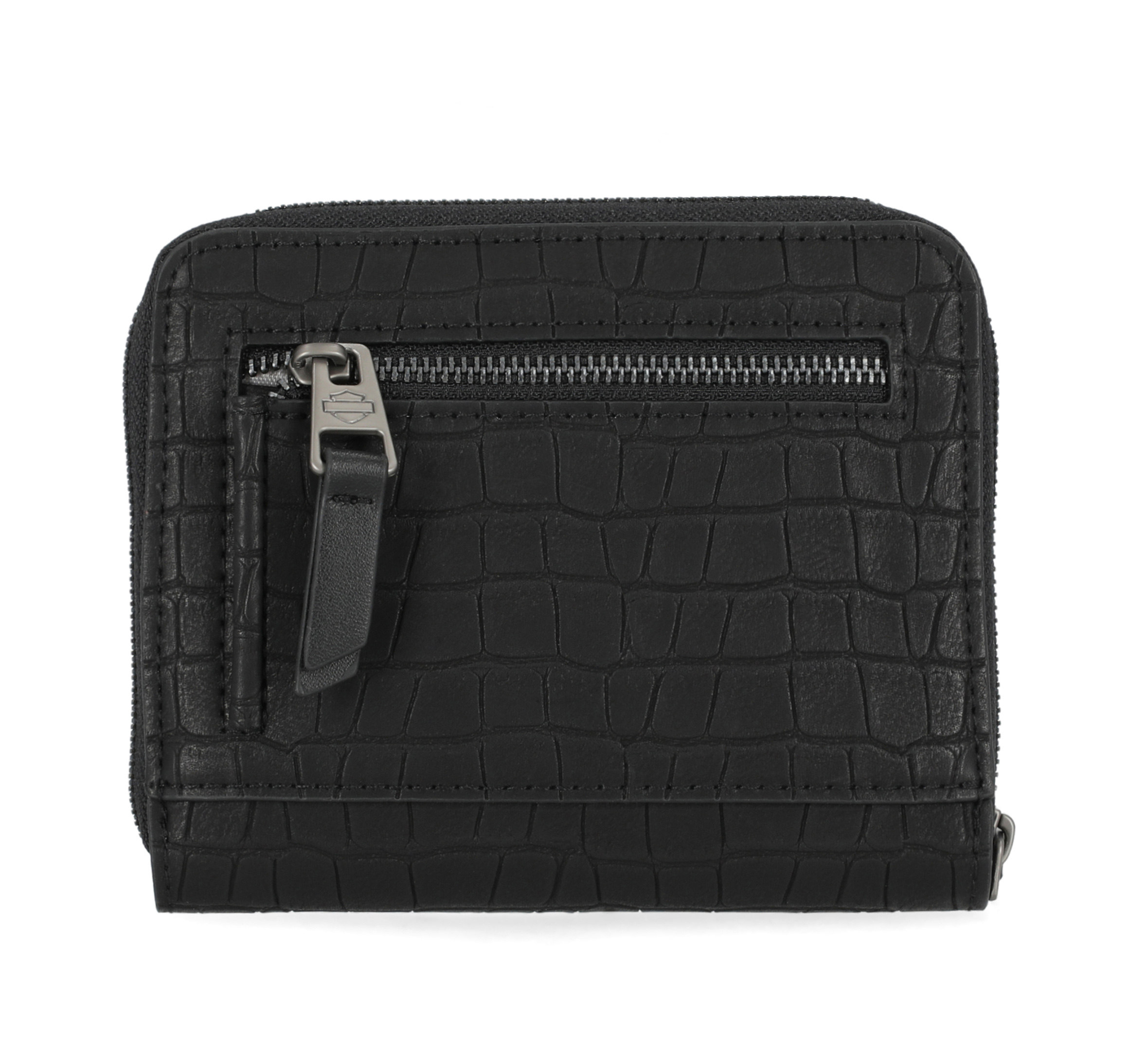 Croco Bar & Shield Small Zip Around