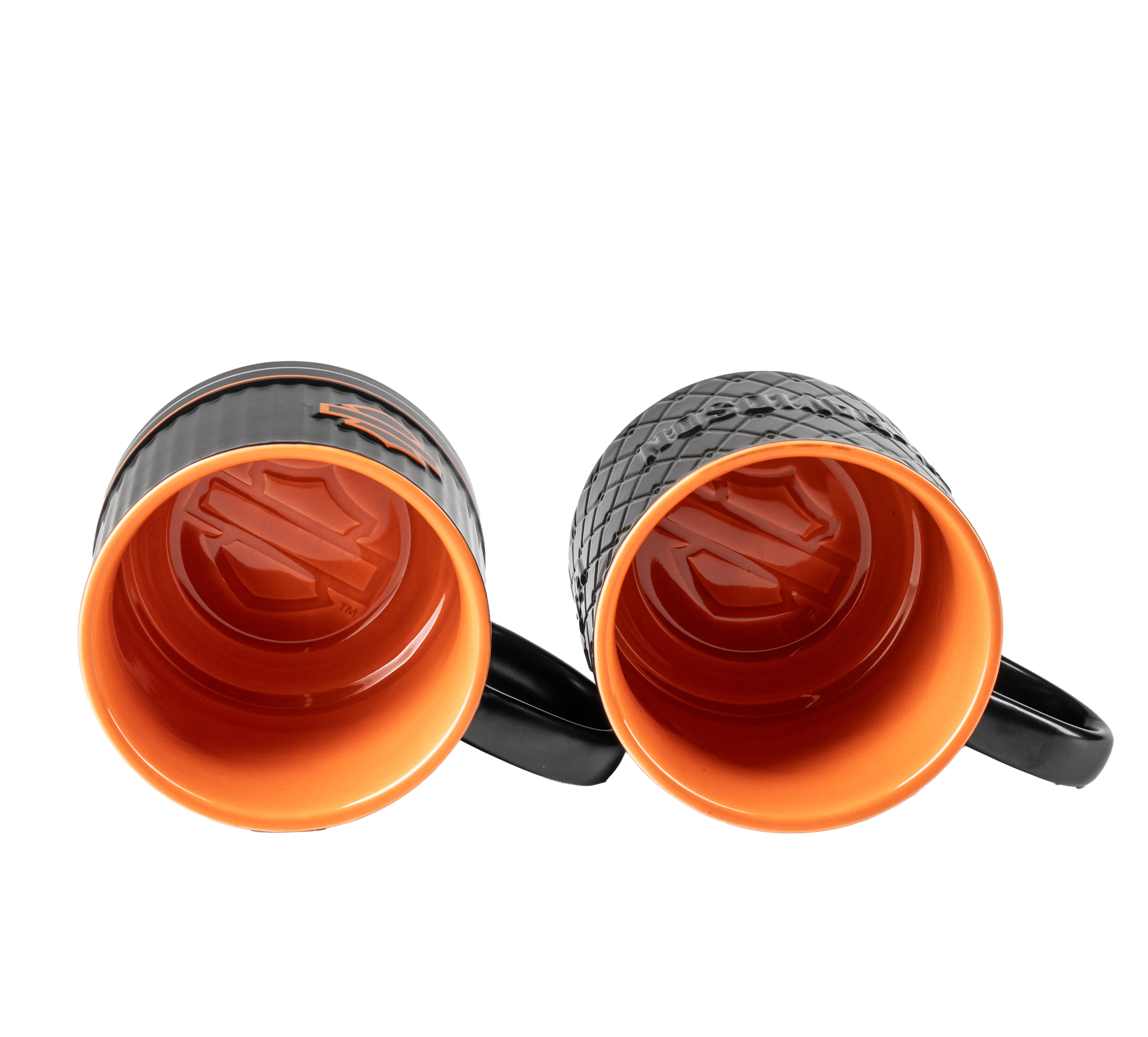 Open Bar & Shield Embossed Mug Set of 2