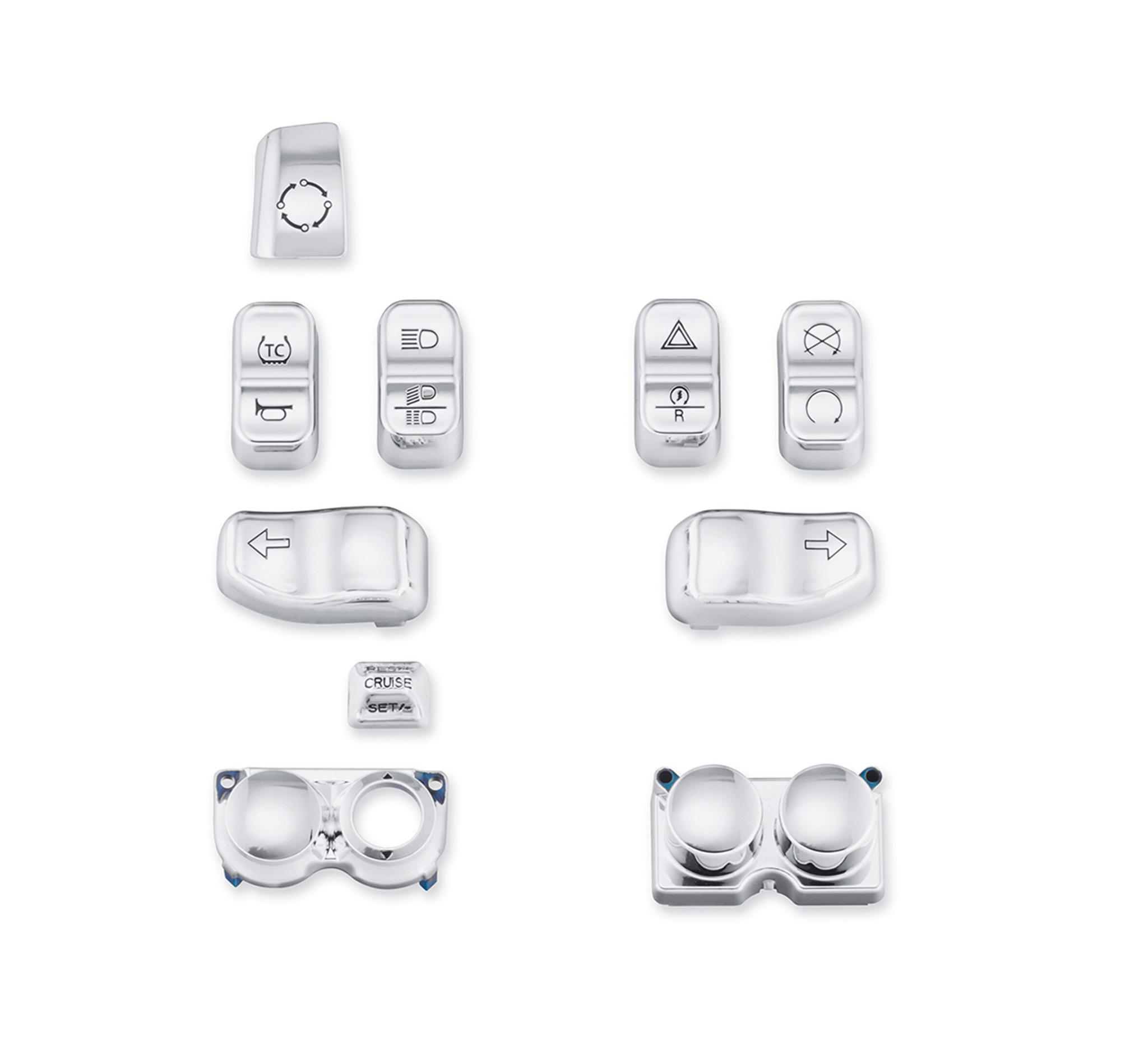 Chrome Switch Cap Kit