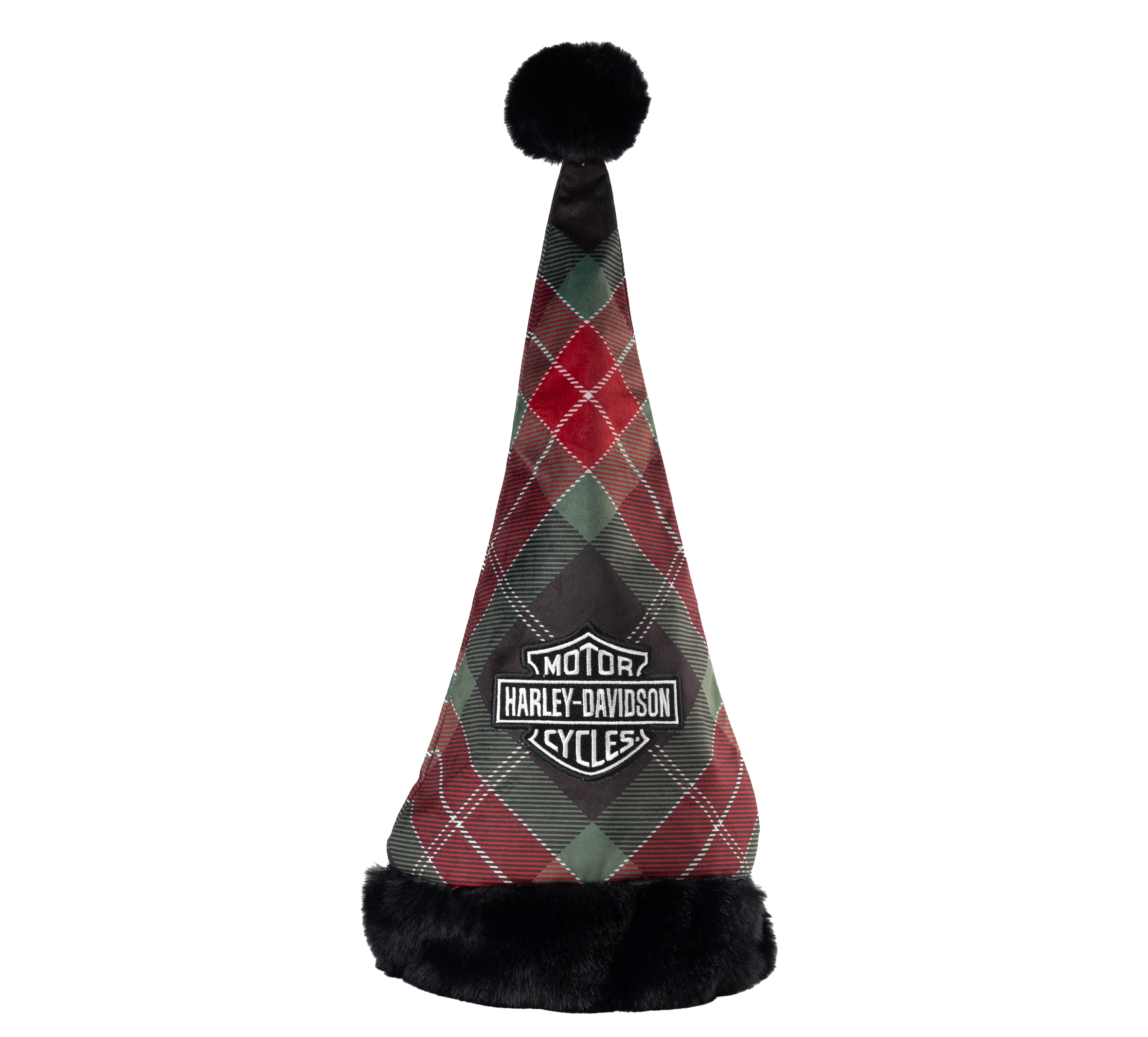 Holiday Plaid Santa Hat