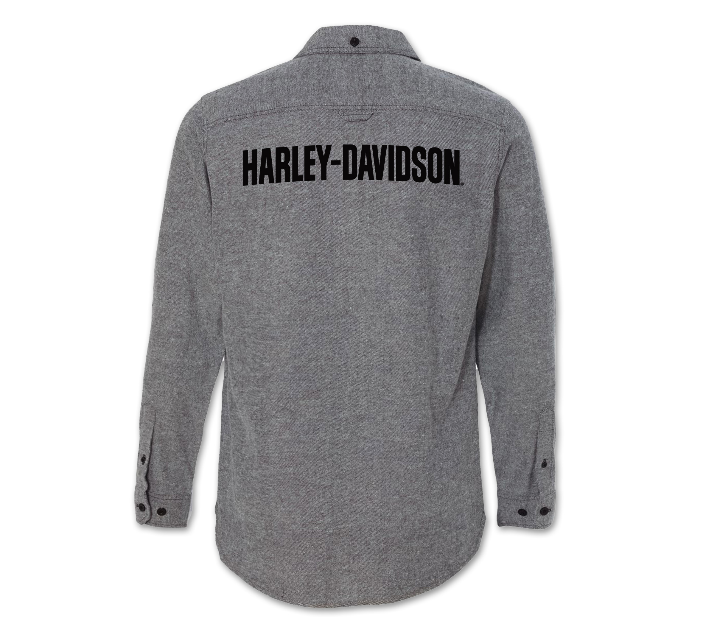 Men's H-D Empty Bar & Shield Button Up