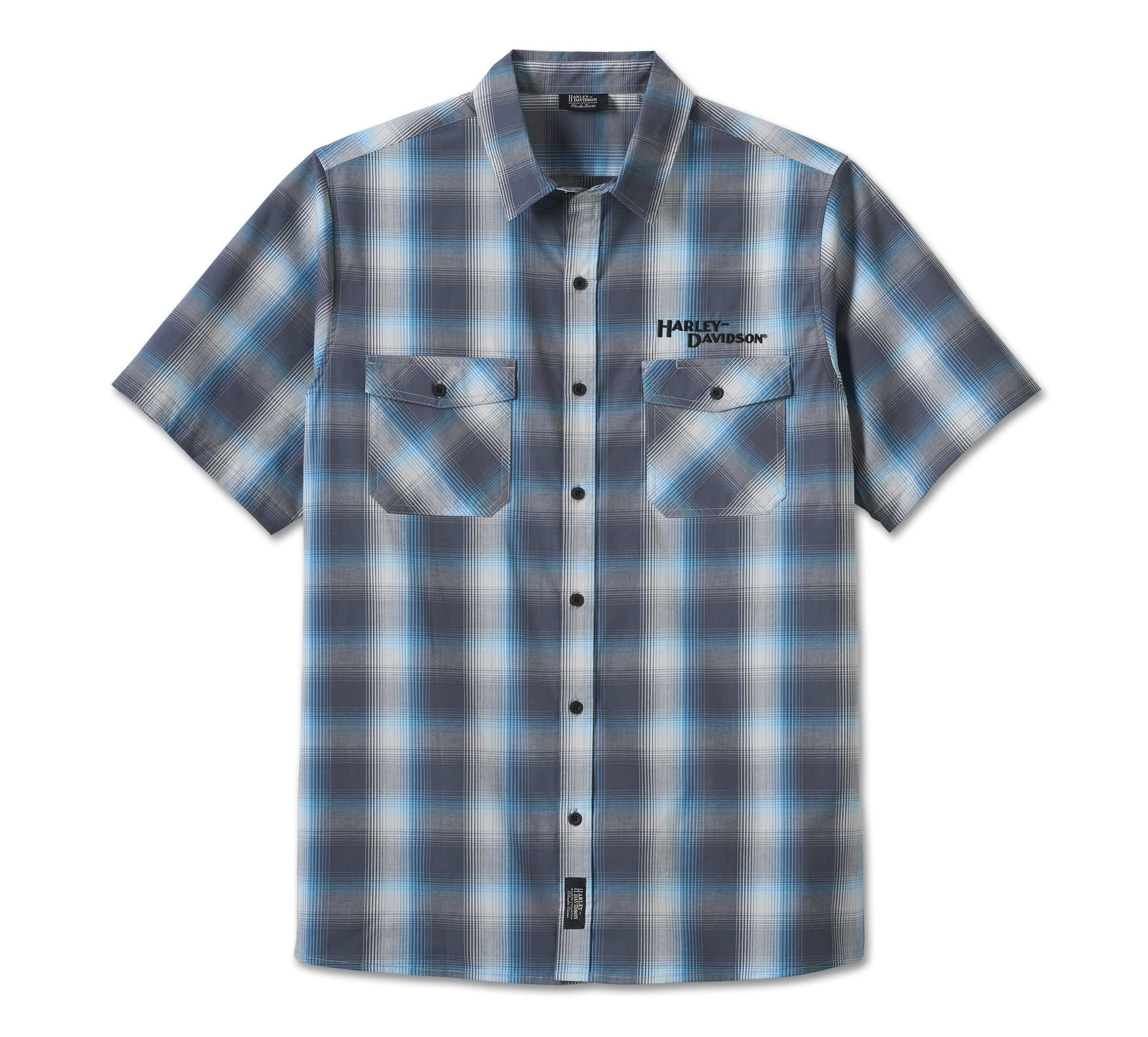 white christmas dresses Harley Davidson Vintage Short Sleeve Shirt Grey – Cruizer Vintage main image 0