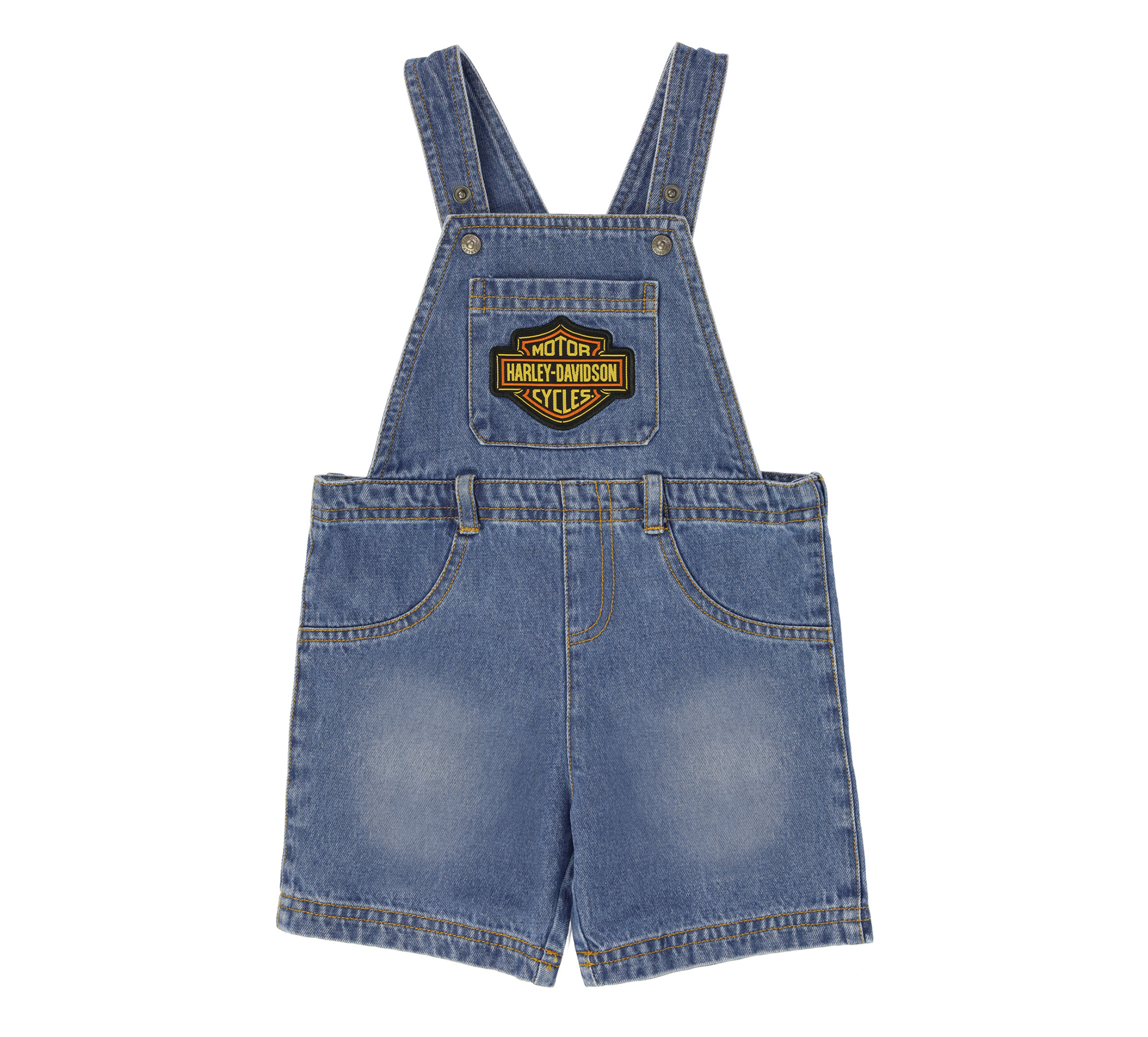 Toddler Boys Denim Shortall & Tee Set