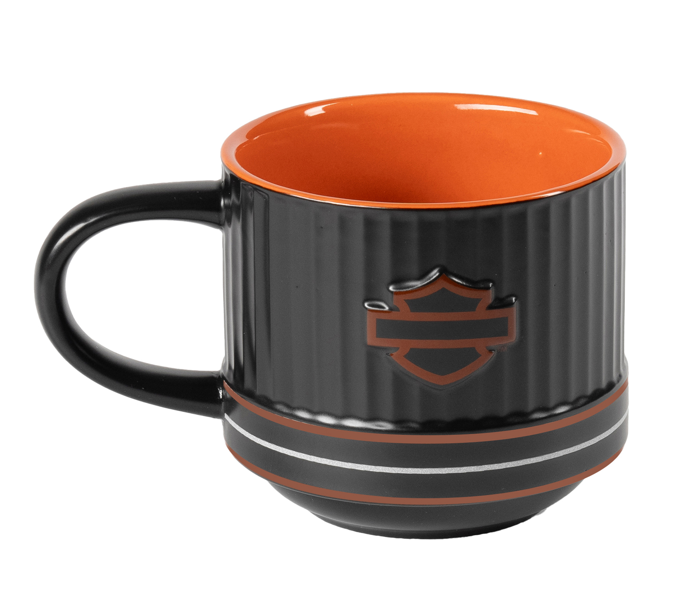 Open Bar & Shield Embossed Mug Set of 2