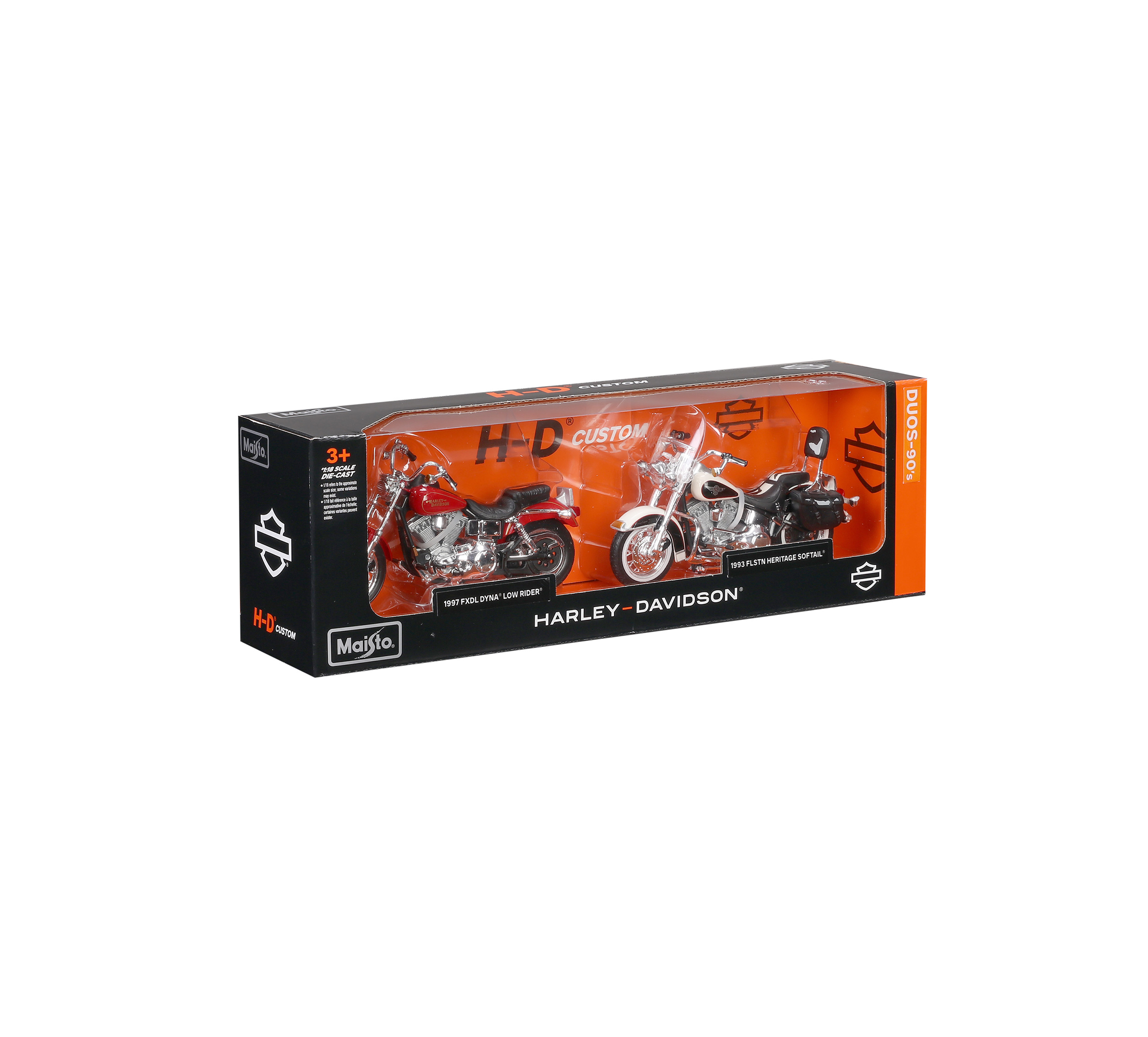 1:18 H-D Duos - 90s 93 Heritage Softail / 99 Dyna Low Rider