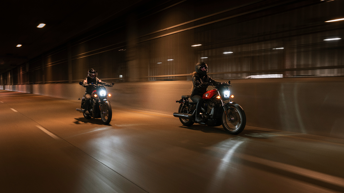 Two riders on the street