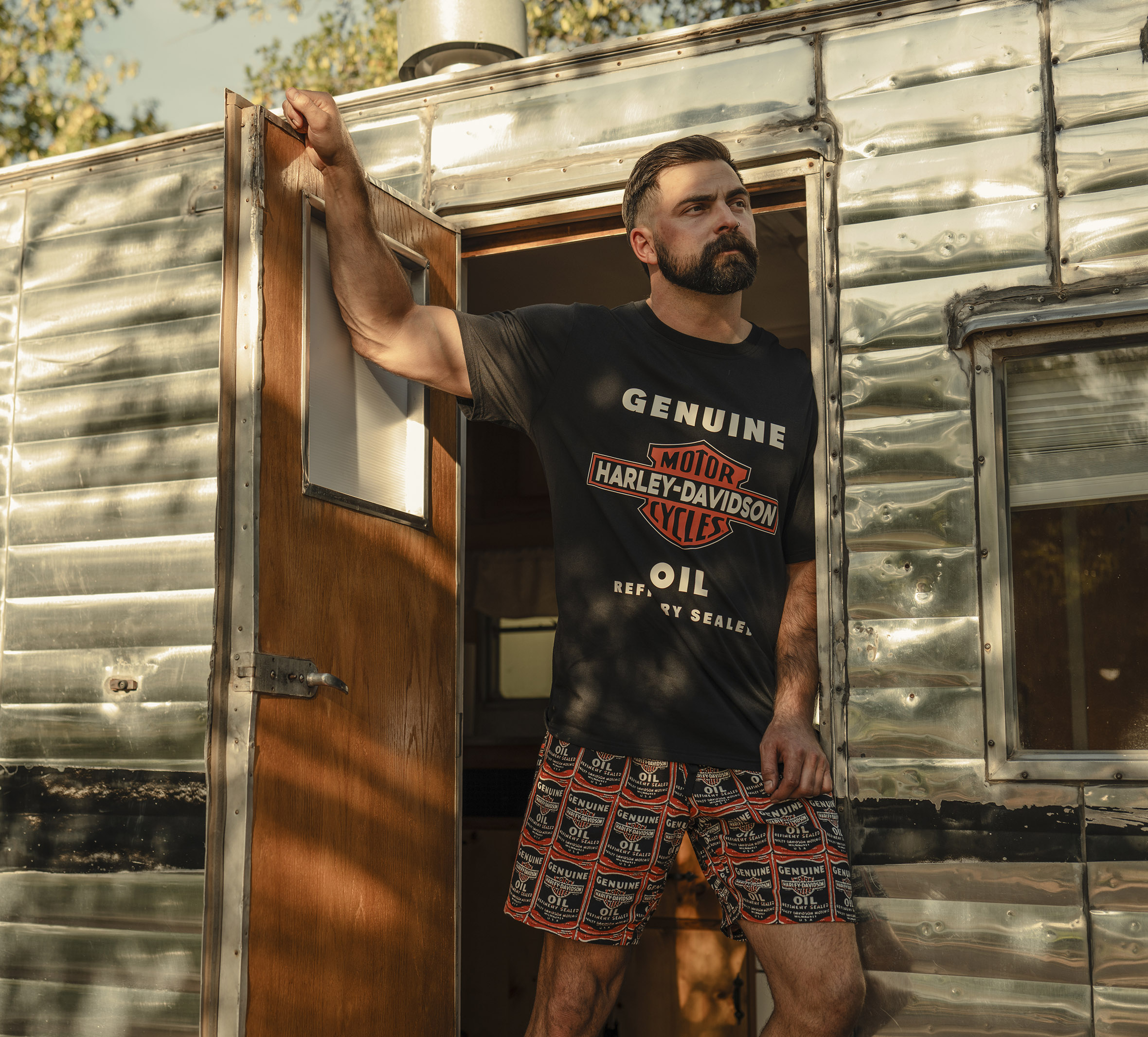 man wearing pajamas