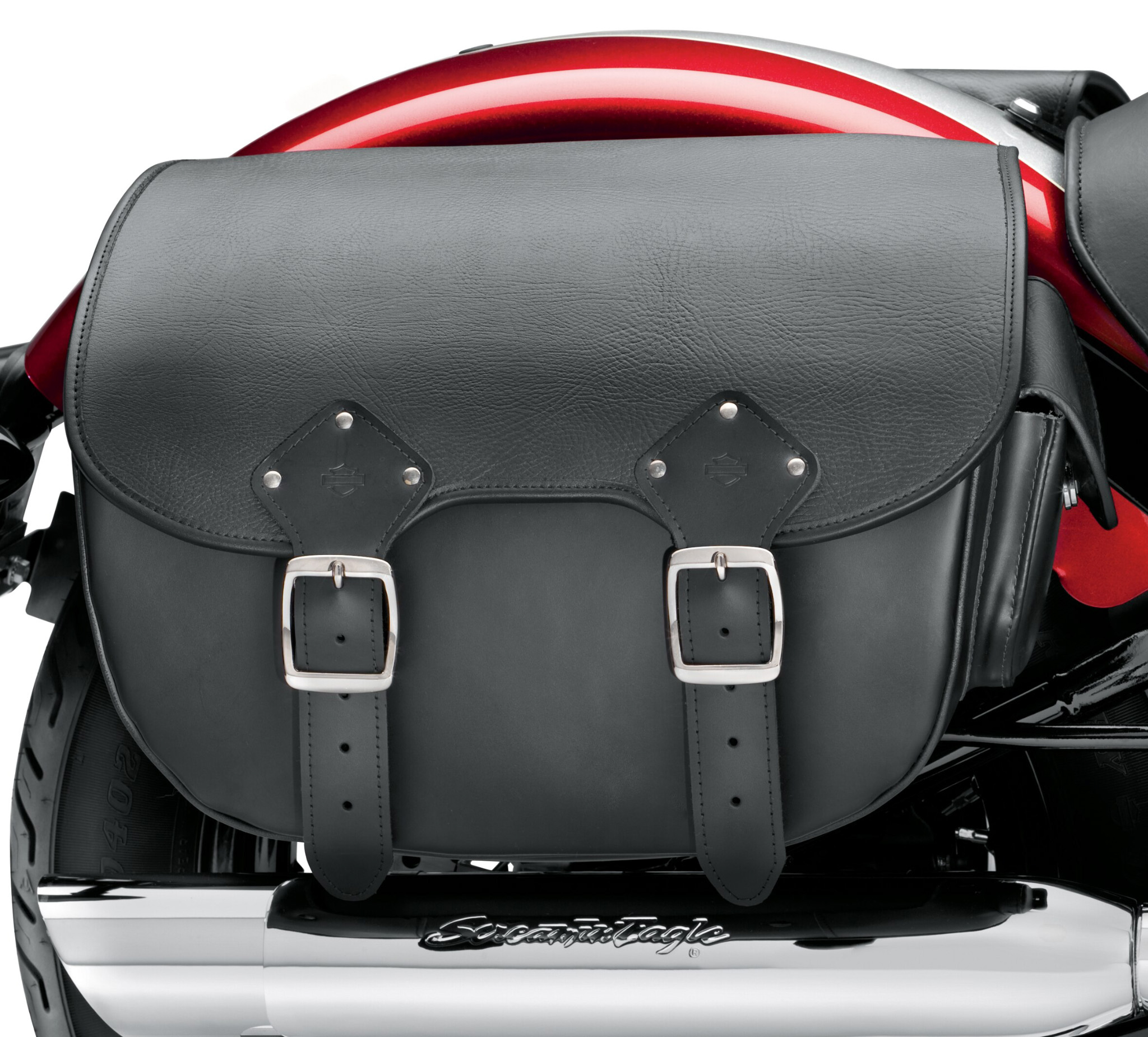 H-D Detachables Leather Saddlebags - Softail Slim and Blackline Models