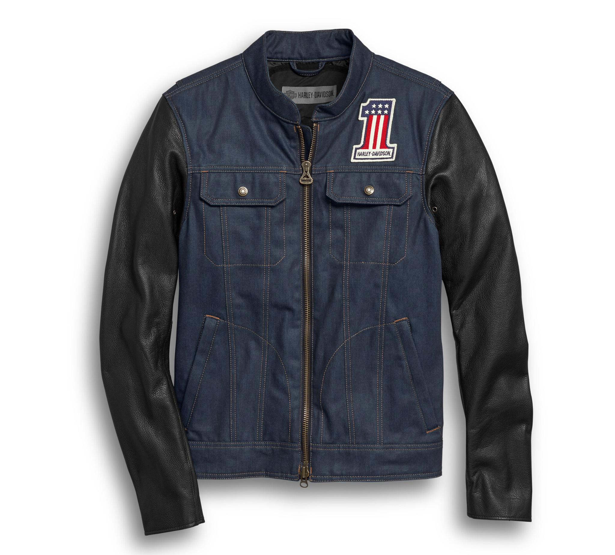 Men's Arterial Abrasion-Resistant  Denim Riding Jacket