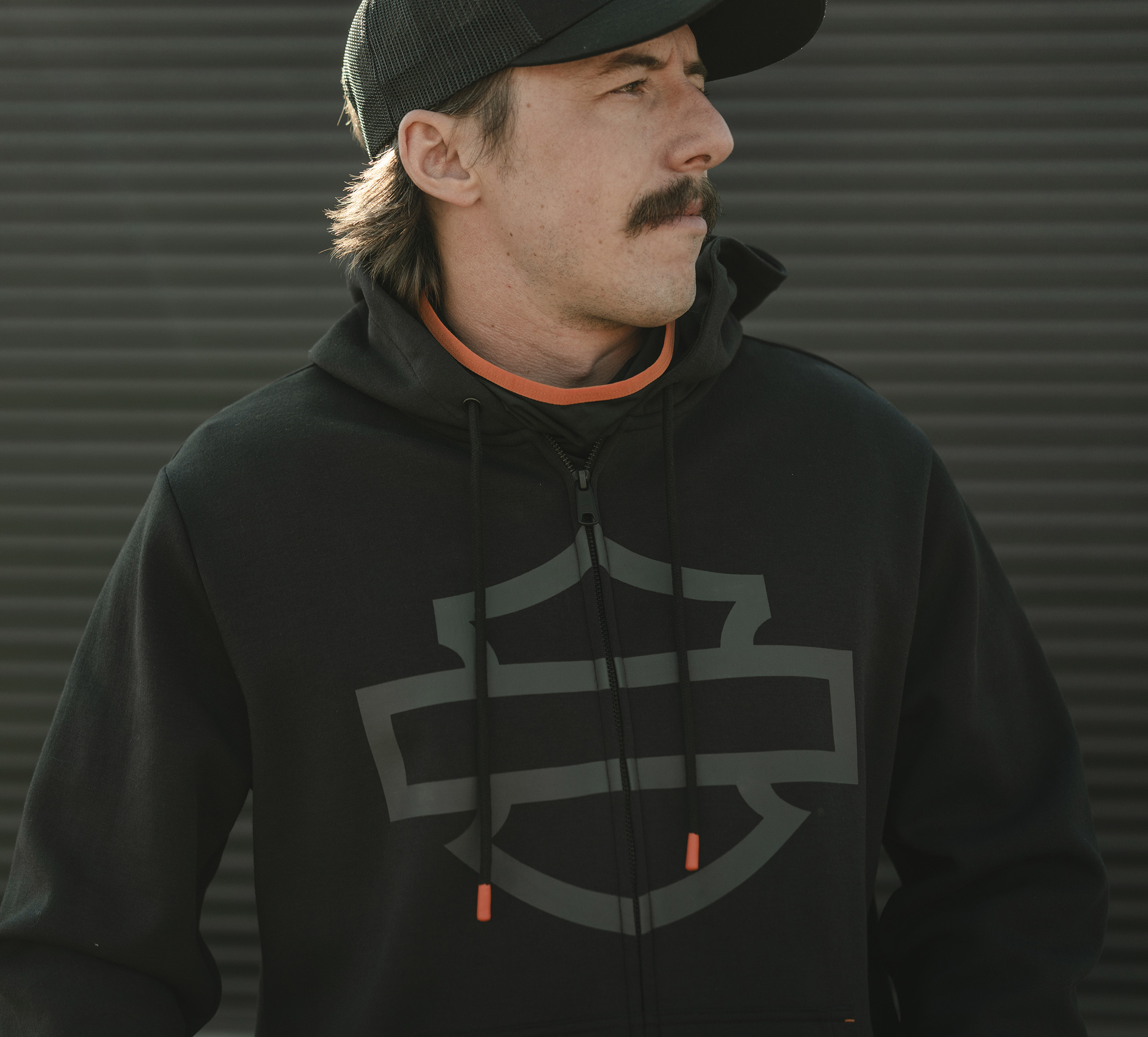 Felpa da uomo con cappuccio e zip H-D TECH