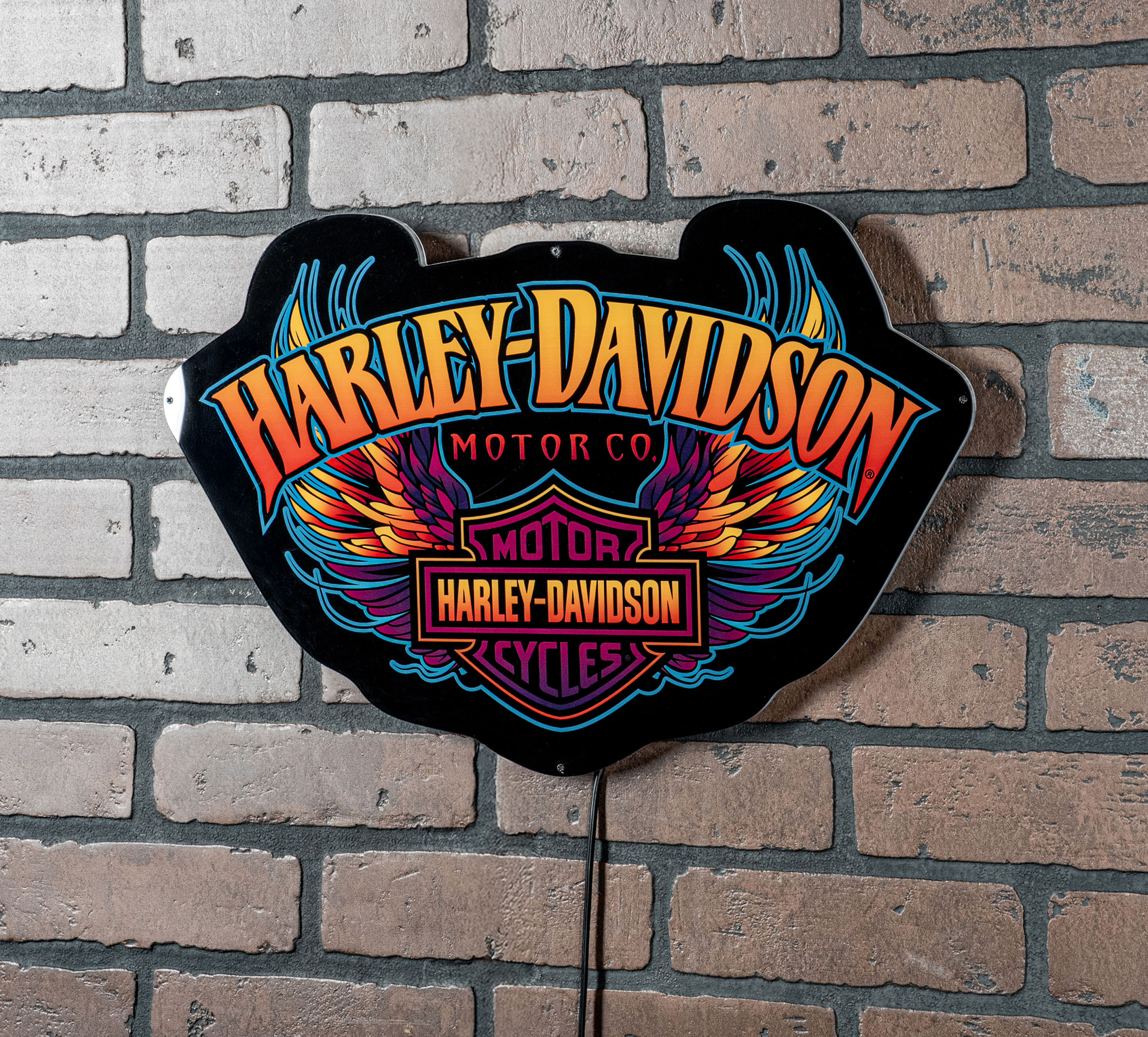 H-D Vivid Winged Bar & Shield LED Sign | Harley-Davidson USA