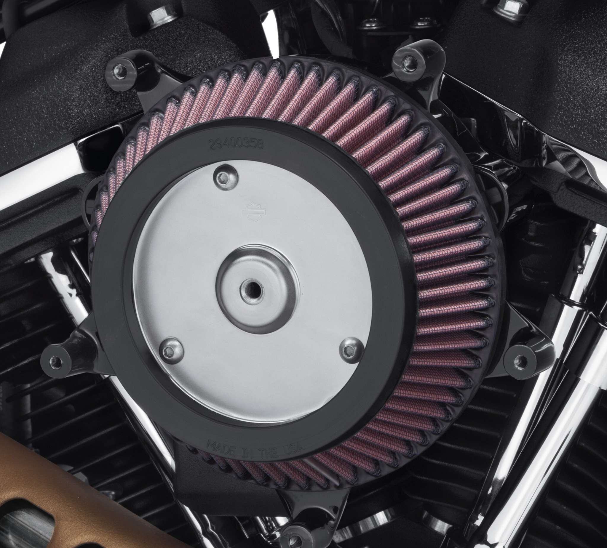 Screamin’ Eagle Round High-Flow Air Cleaner - Perimeter Bolt