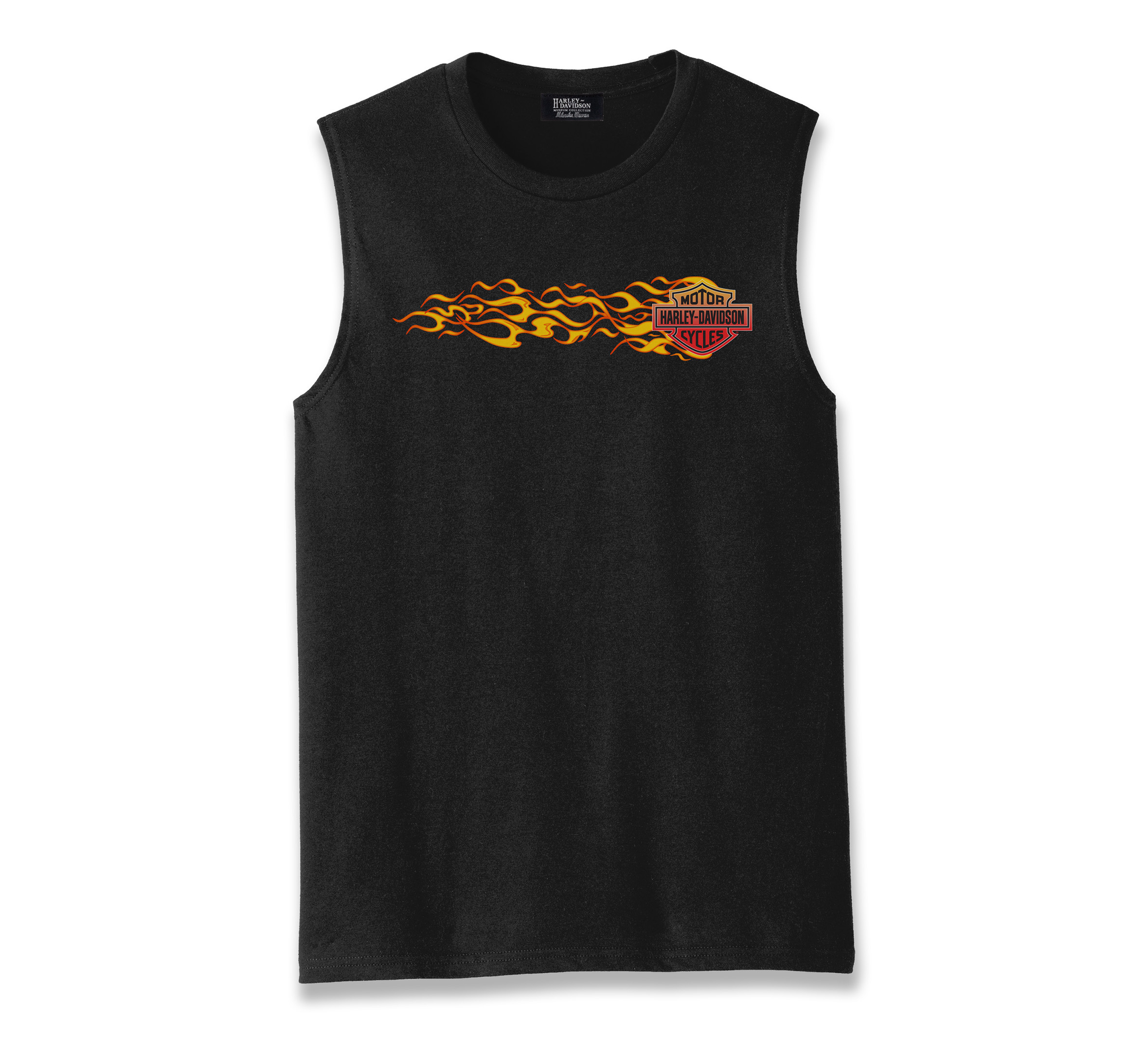 Men's Flame Bar & shield Sleeveless Tee