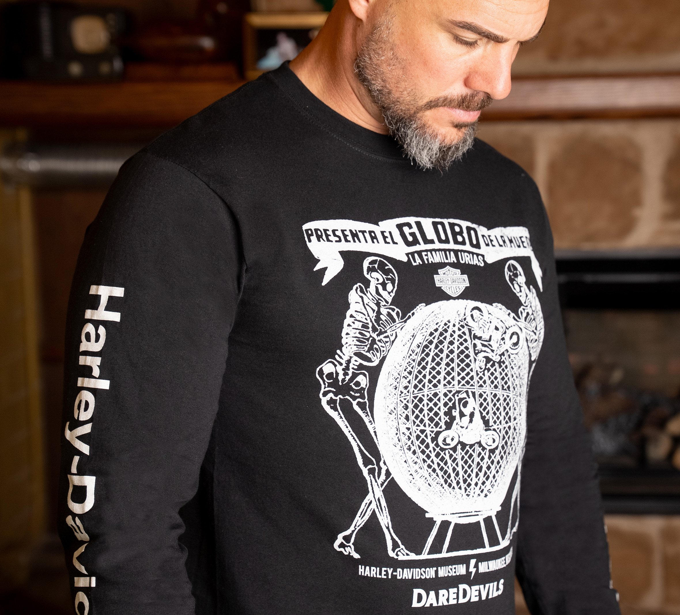 Men's Globe of Death Long Sleeve Tee