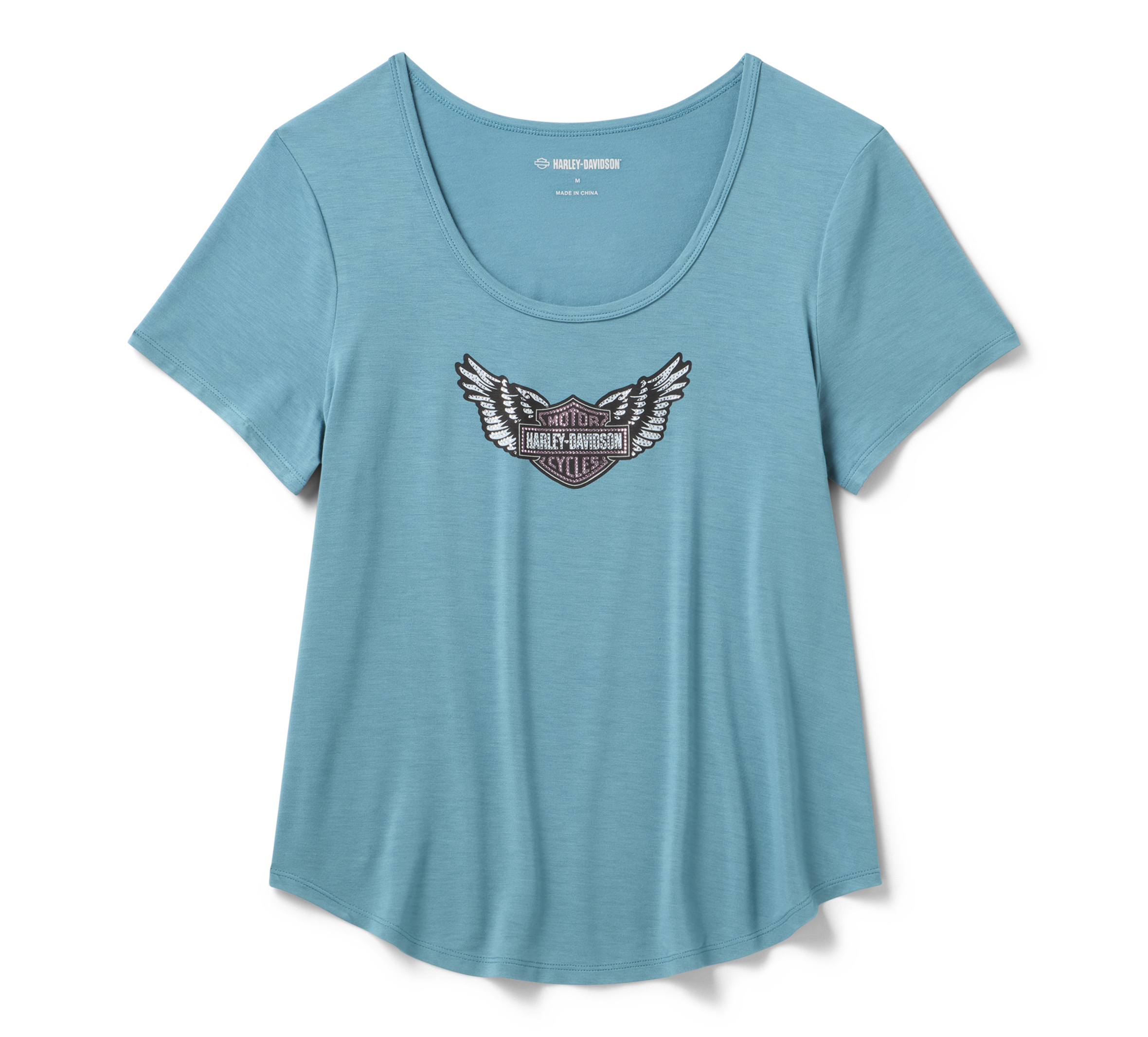 Women's Winged Bling Scoop Neck Tee | Harley-Davidson USA