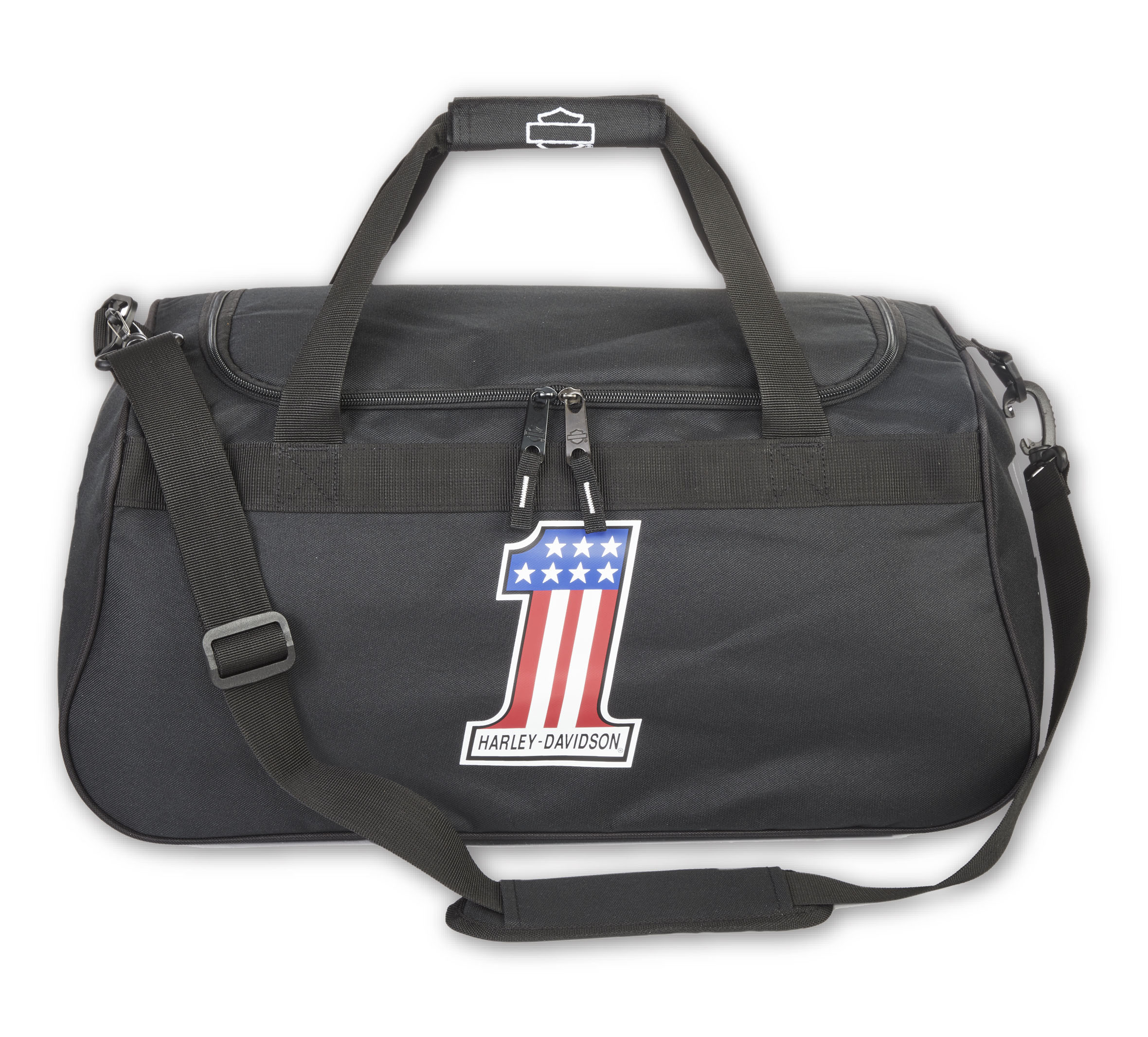 Number 1 Logo Duffel in Black/White | Harley-Davidson USA