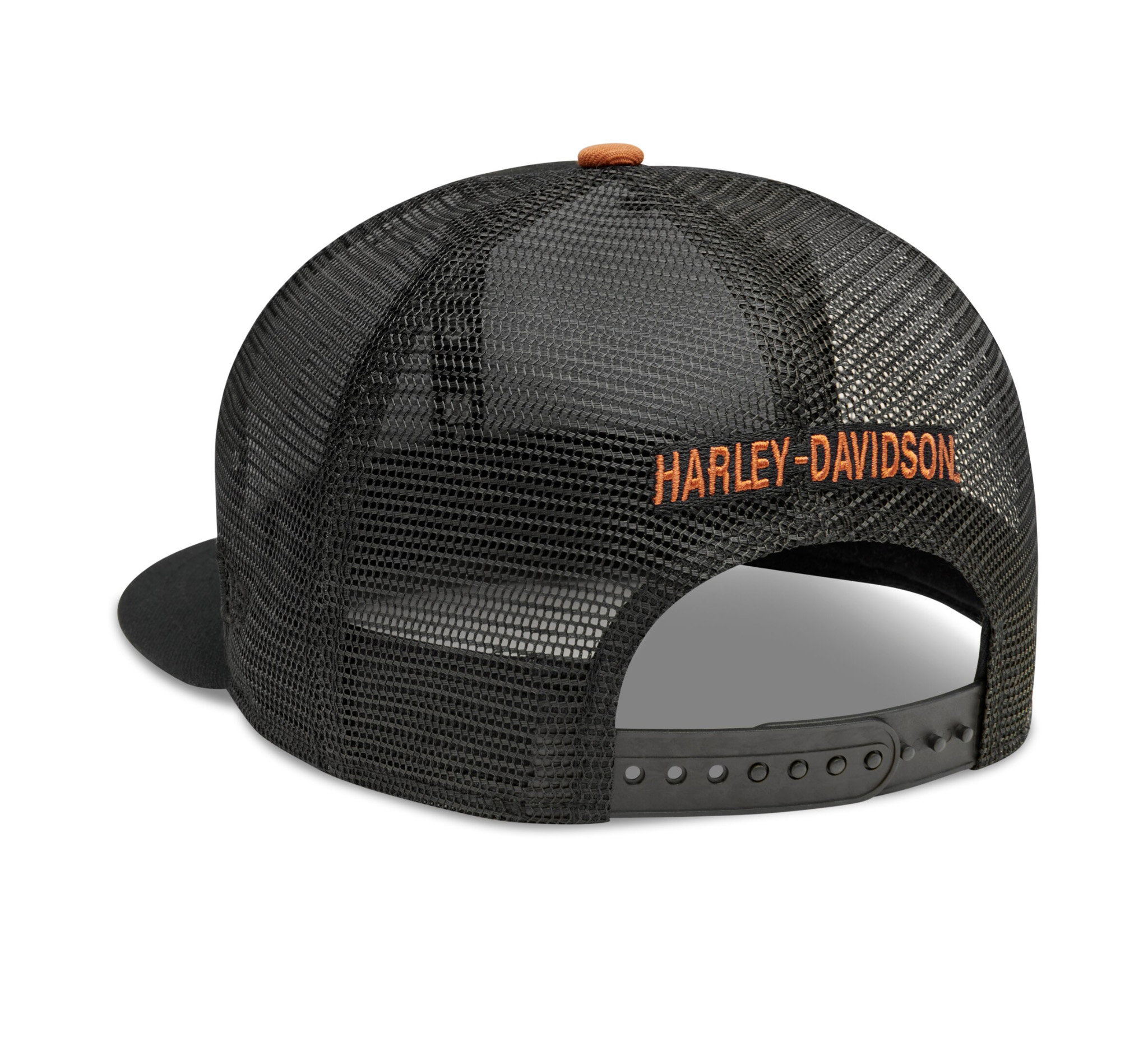 Harley-Davidson Cappellino Snapback Uomo A Righe Grigio/Nero | Logo Bar & Shield Ricamato | 100% Cotone