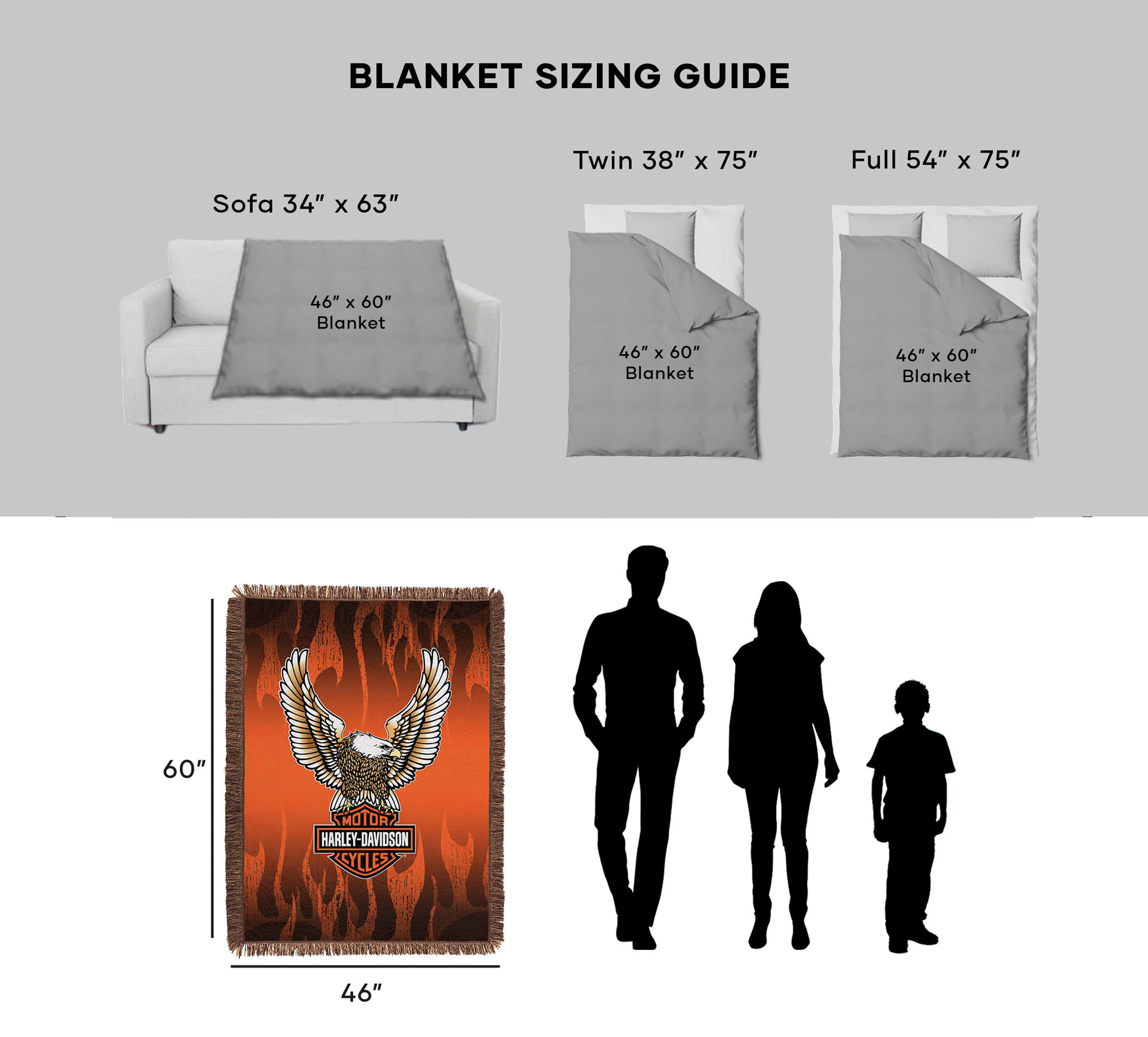 46x60 Flying Flames Woven Tapestry