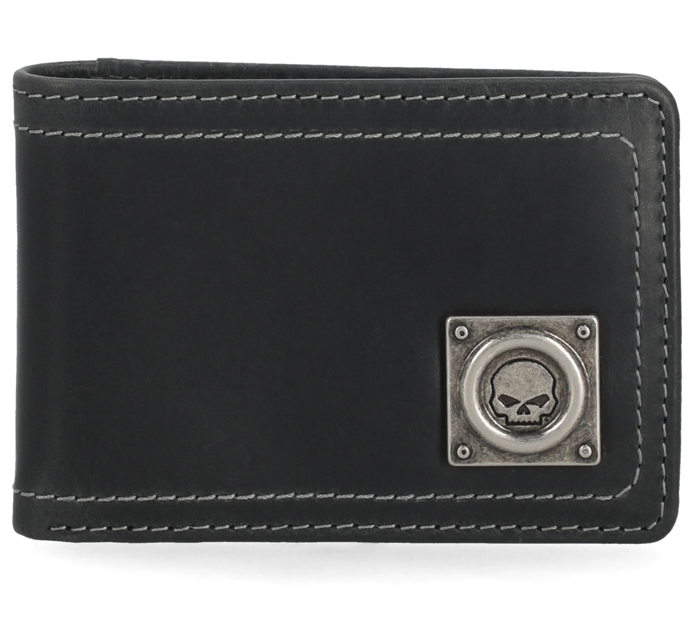 Skull Stitch Front Pocket Wallet