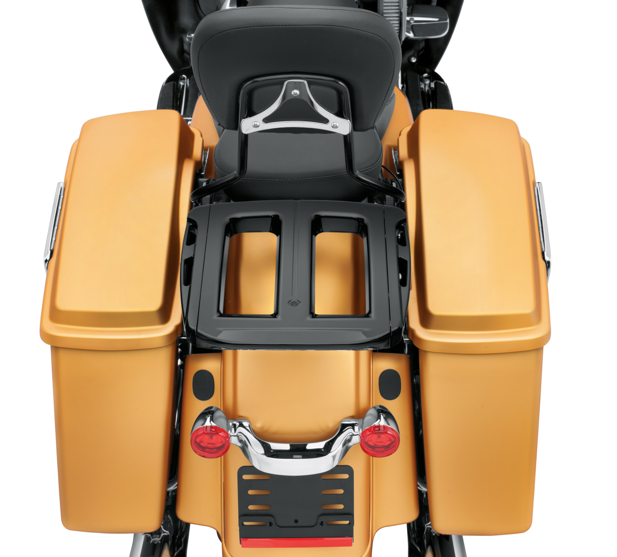 Portabagagli regolabile per sella two-up nero lucido