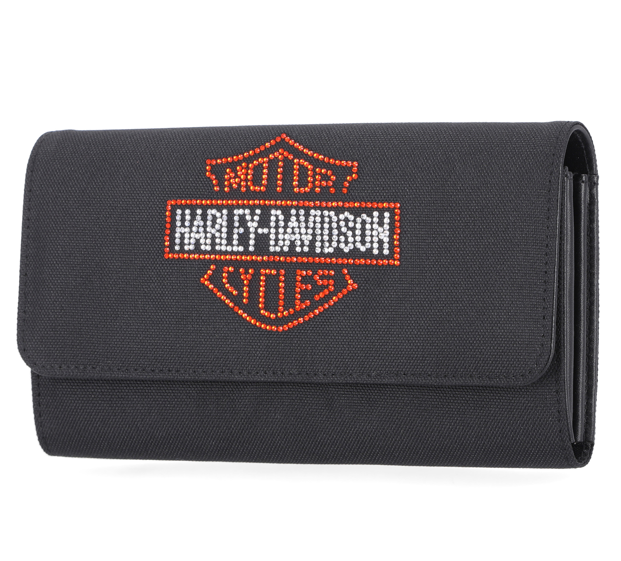 Bar & Shield Rhinestone Clutch Wallet