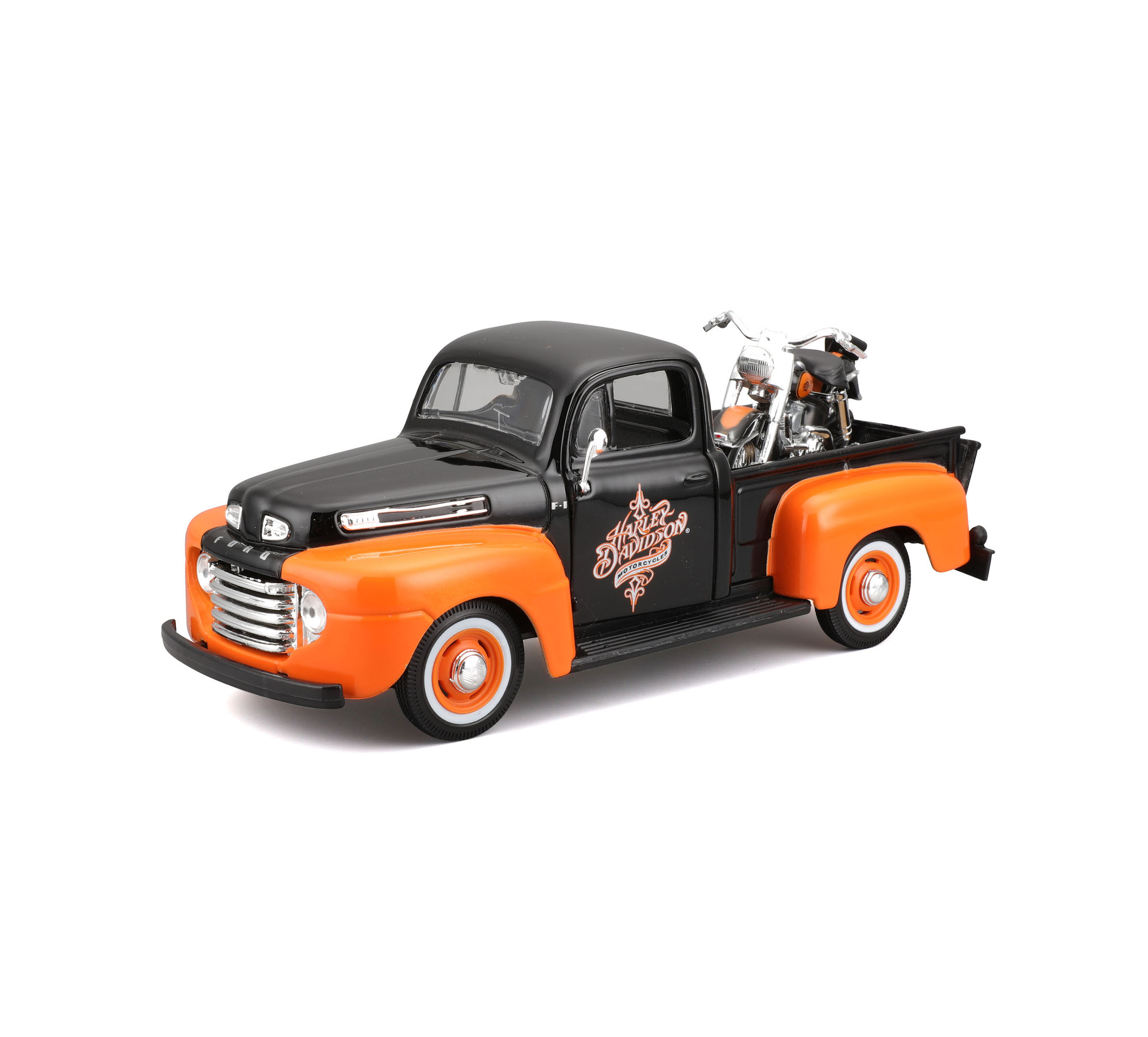 H-D '58 FLH Duo Glide + '48 Ford F-1