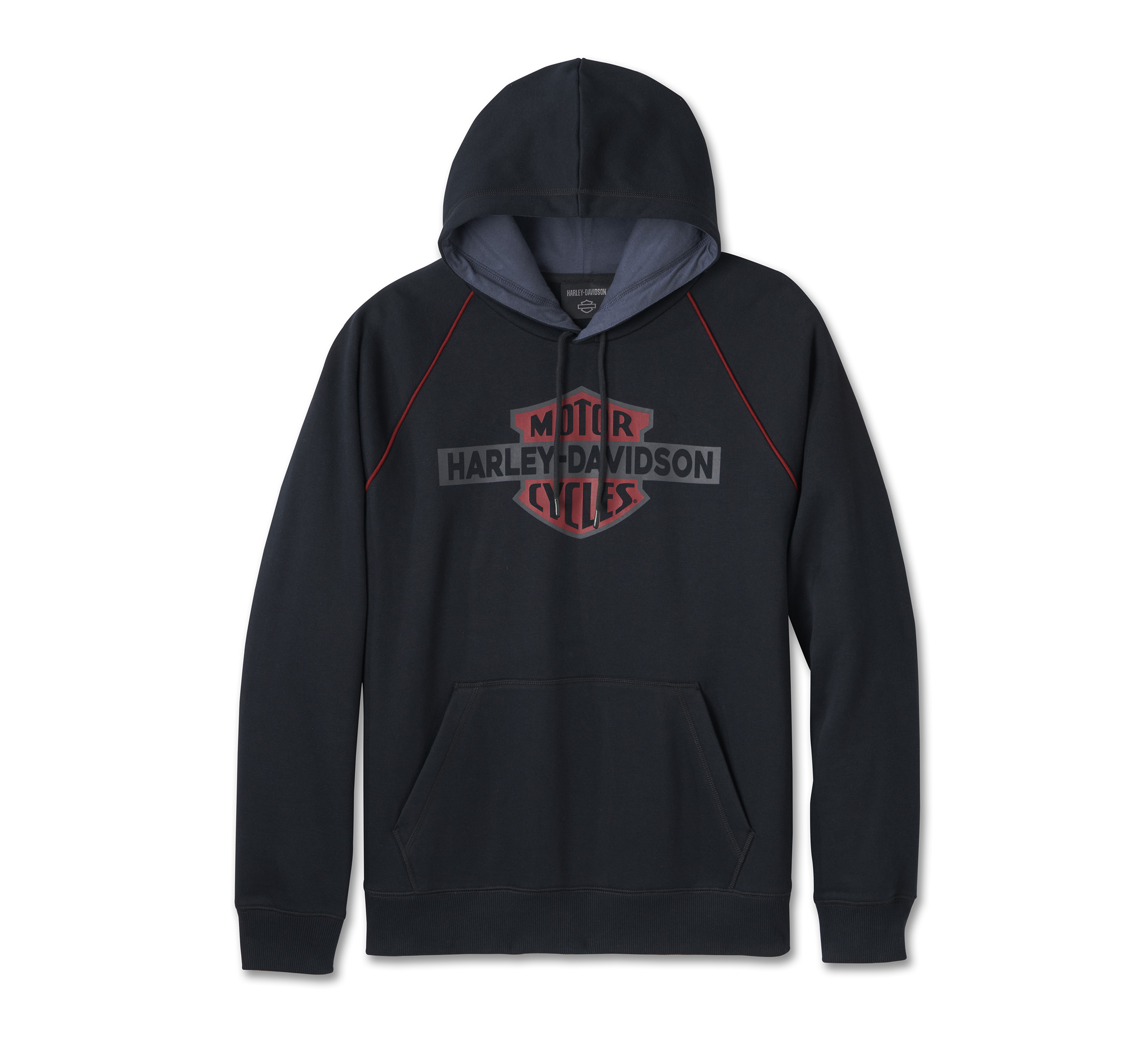 Men's Bar & Shield Contrast Pullover Hoodie