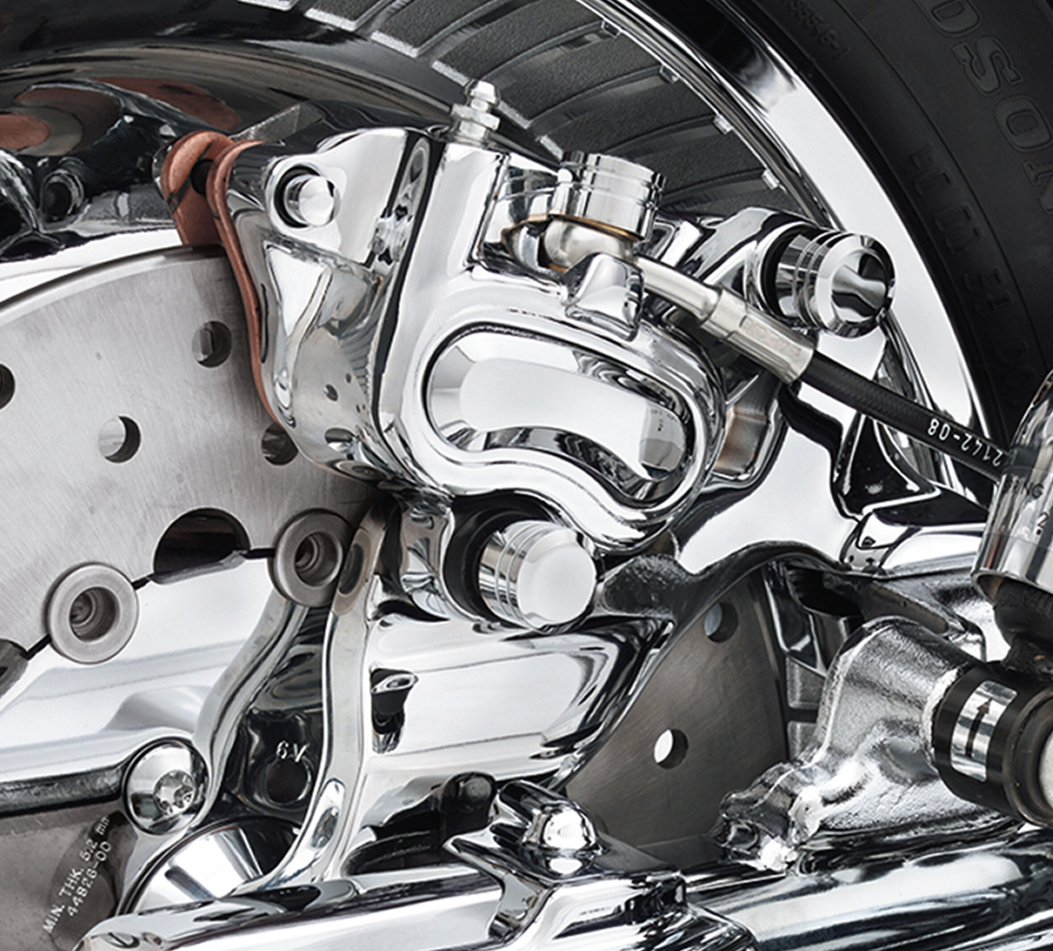 Chrome Rear Caliper Bracket