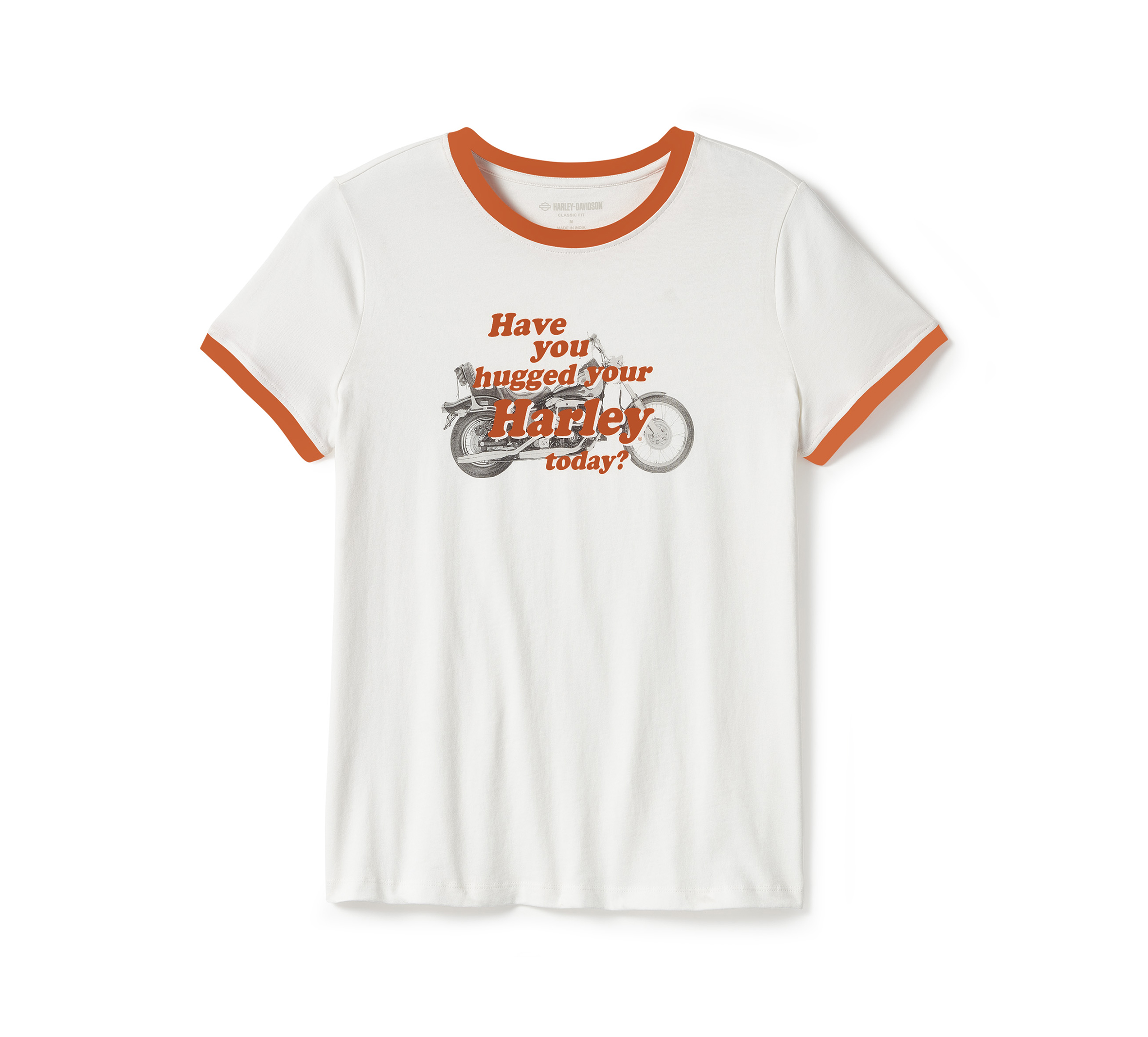 Women's Hug A Harley® Ringer Tee