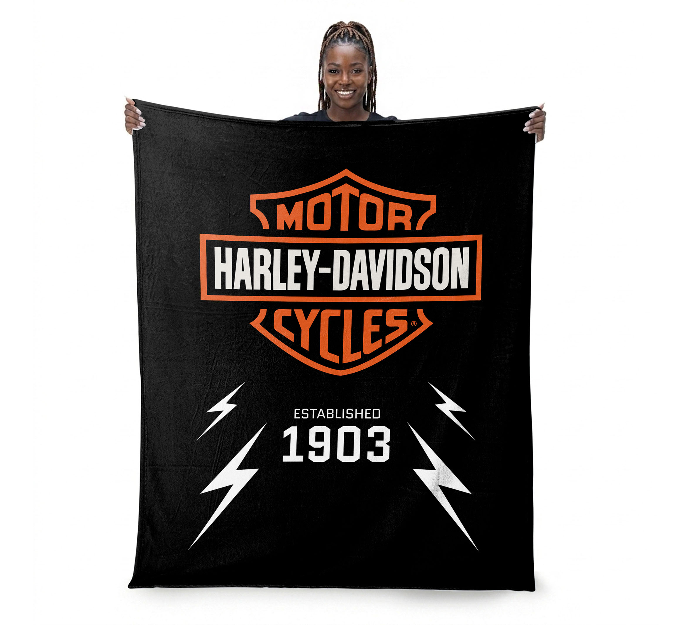 46X60 SILK TOUCH THROW 220GSM (POD) FULL SUB HARLEY - ELECTRIC