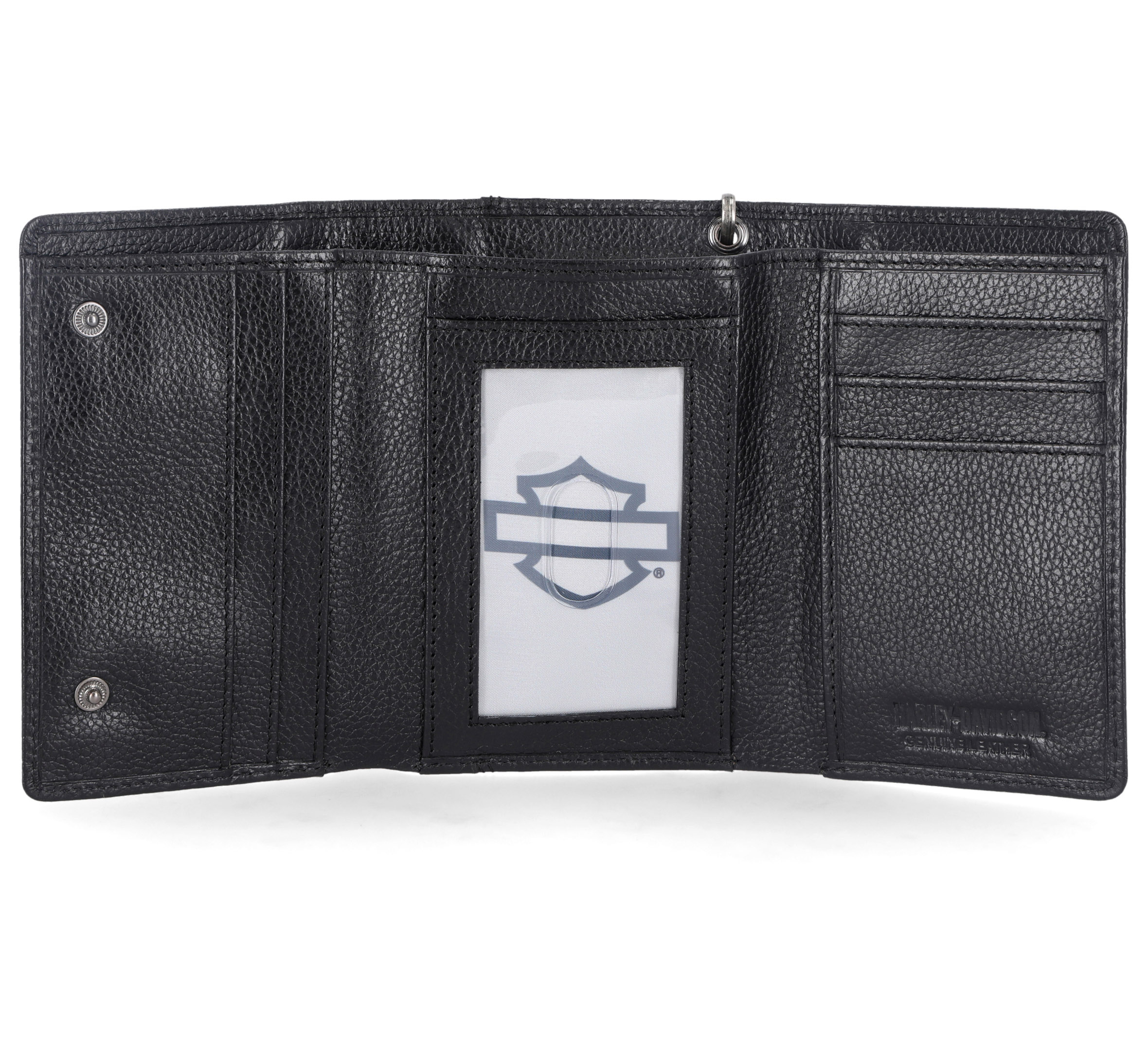 Bar & Shield Trifold Wallet With Chain