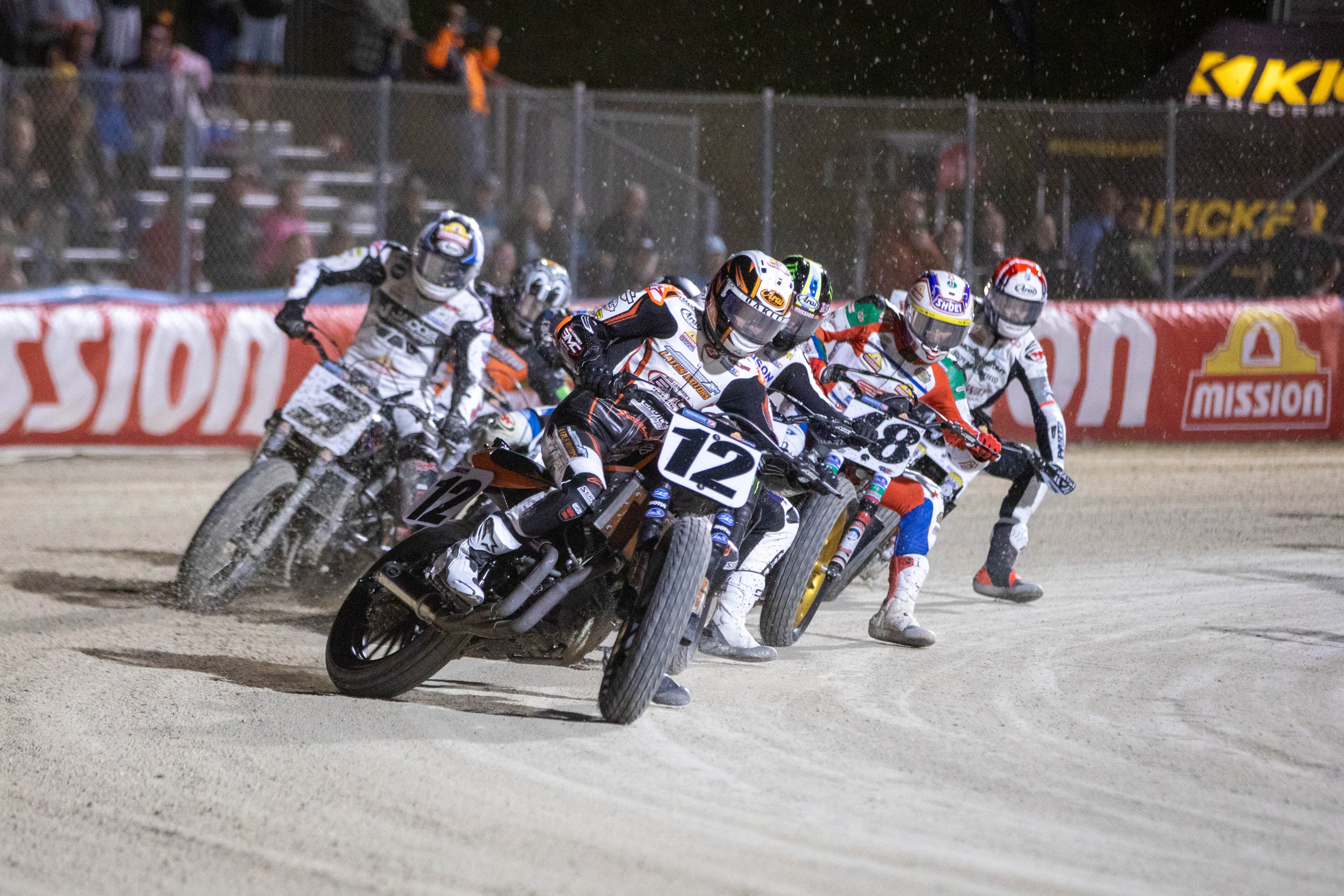 supertwin racers in a corner
