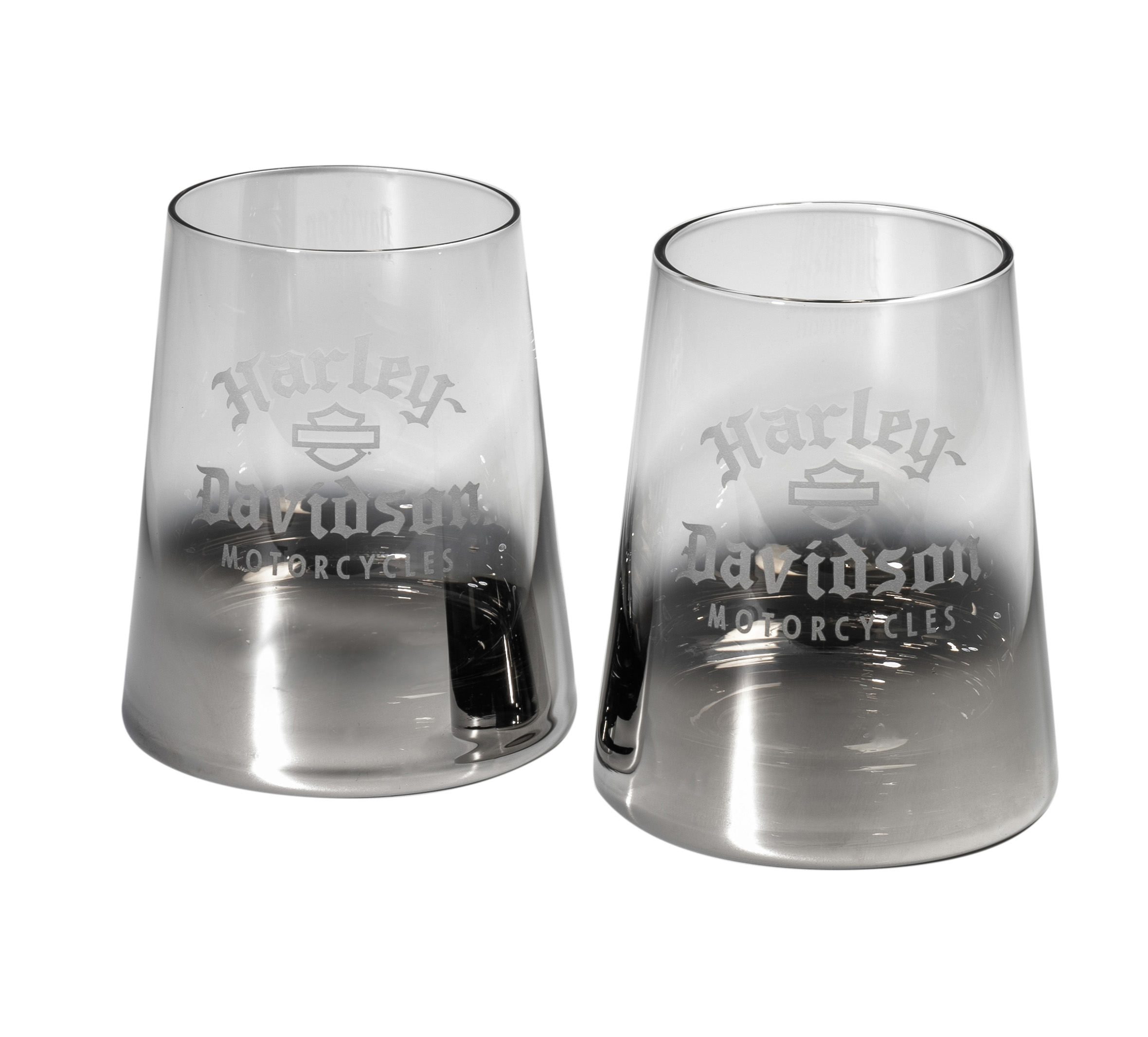 Silver Ombre Stemless Wine Glass Set of 2