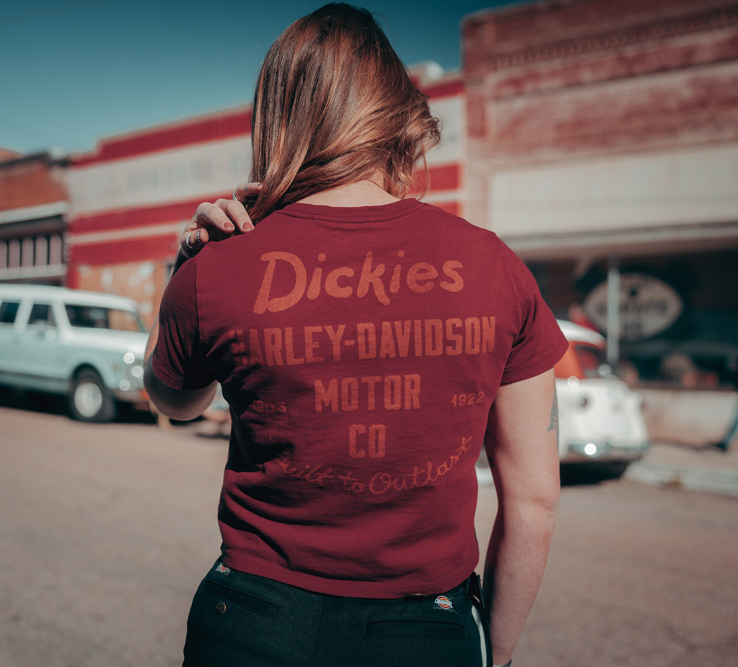 Dickies x H-D Built to Outlast Boxy Fit T-Shirt für Damen