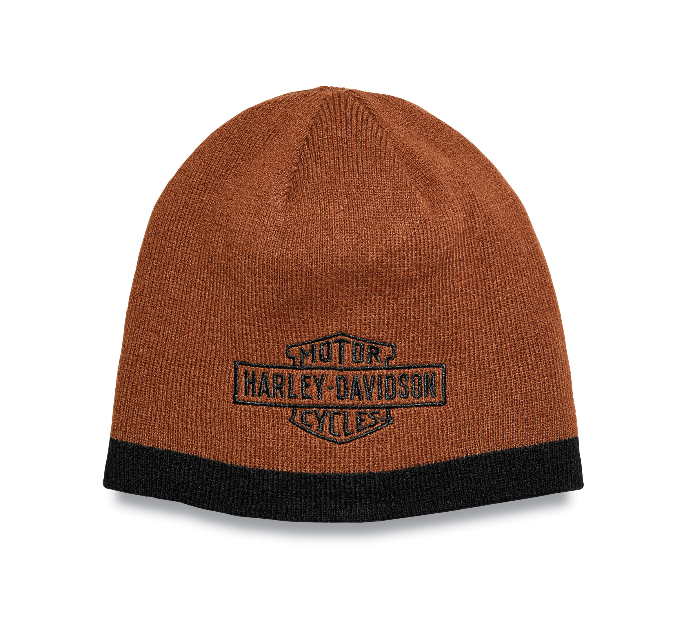 Men's Contrast Bar & Shield Knit Hat