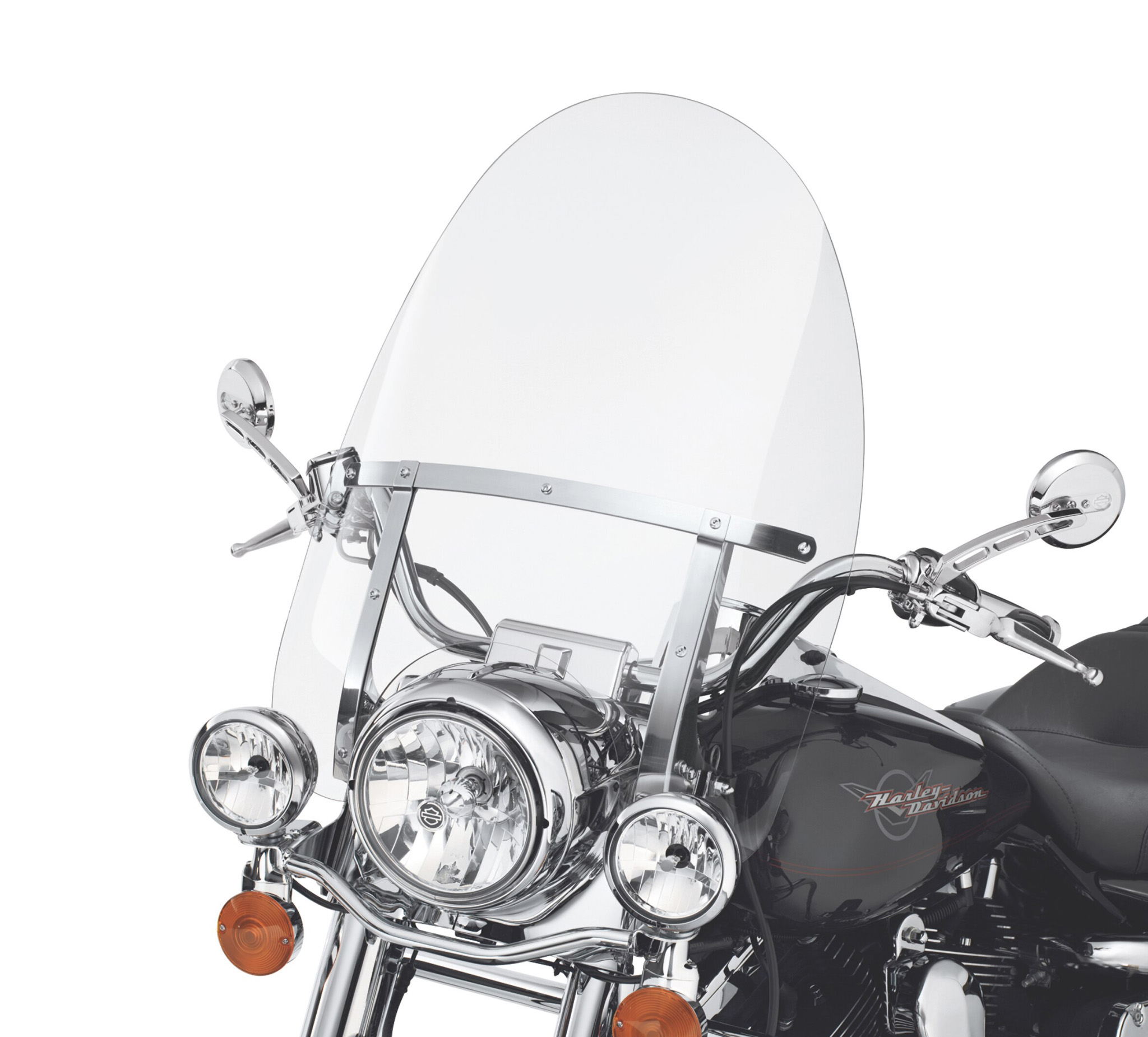 Road King H-D Detachables Windshield - 22 in. Clear