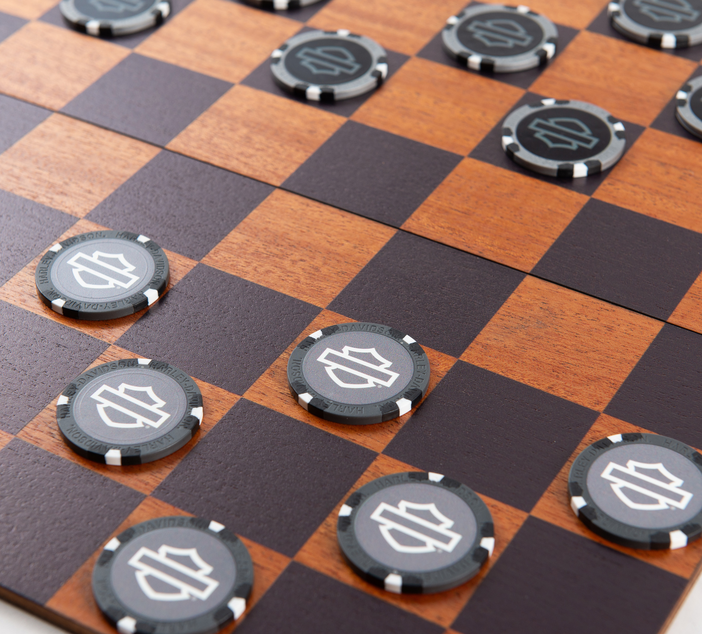 H-D Deluxe 3 in 1 Game Set Four across / Checkers / Playing cards