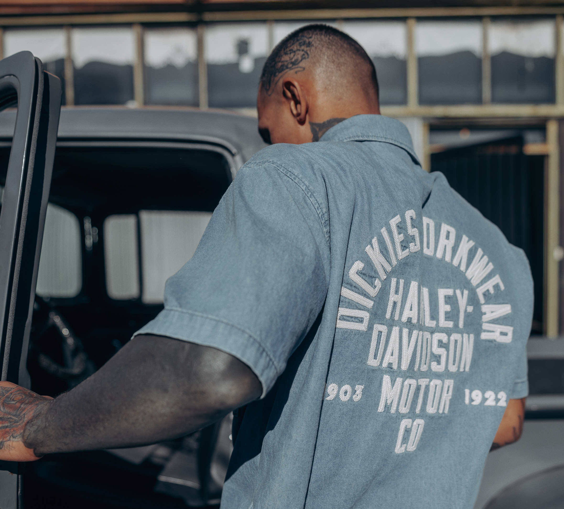 Dickies x H-D Boxy Fit Chambray Work Shirt